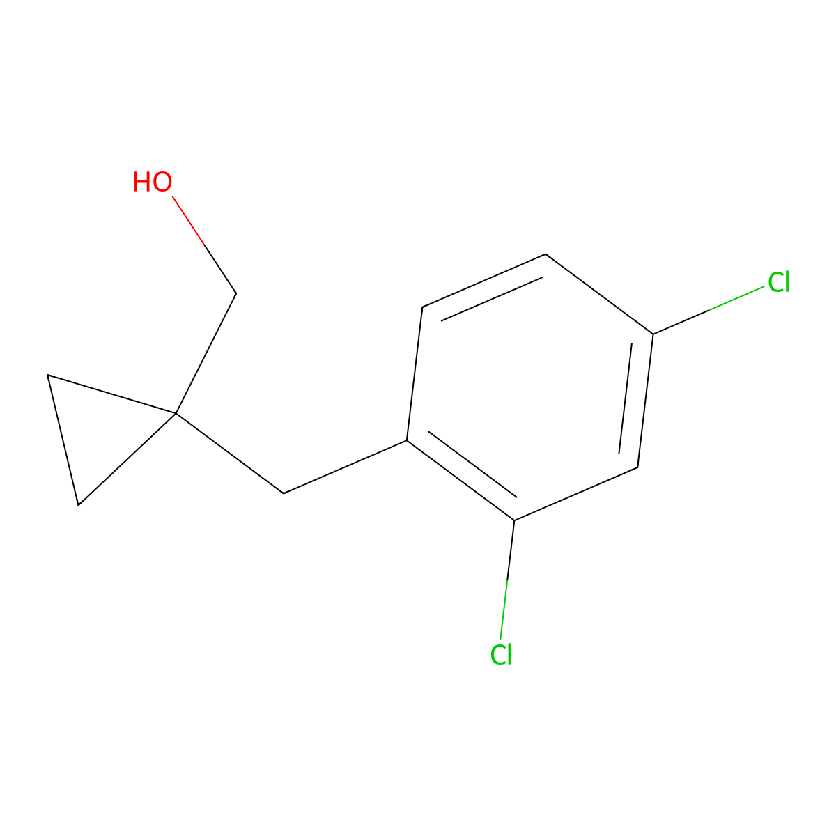 (1-(2,4-Dichlorobenzyl)cyclopropyl)methanol molecular structure, CAS 1498618-76-0