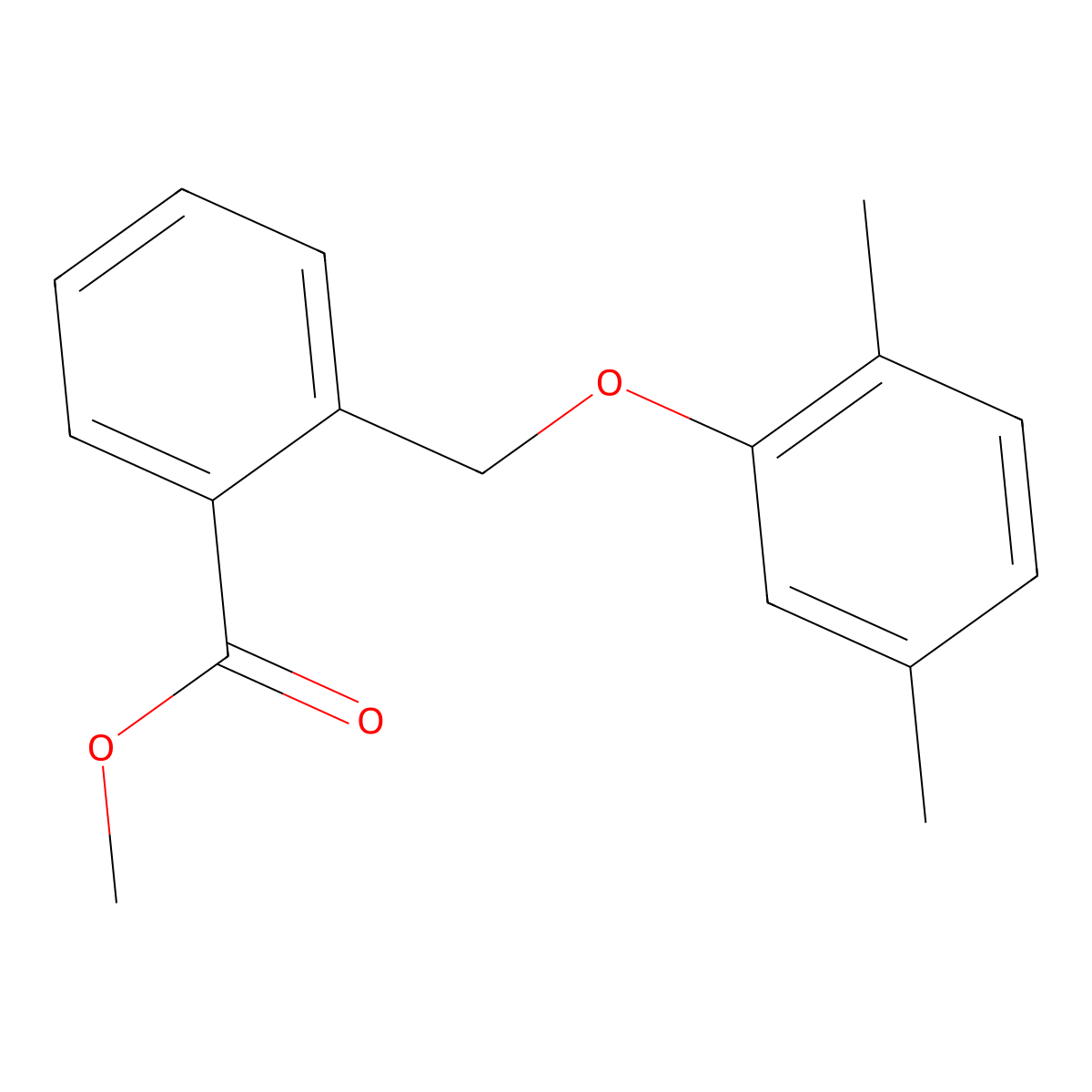 Methyl 2-[(2,5-dimethylphenoxy)methyl]benzoate molecular structure, CAS 149862-61-3