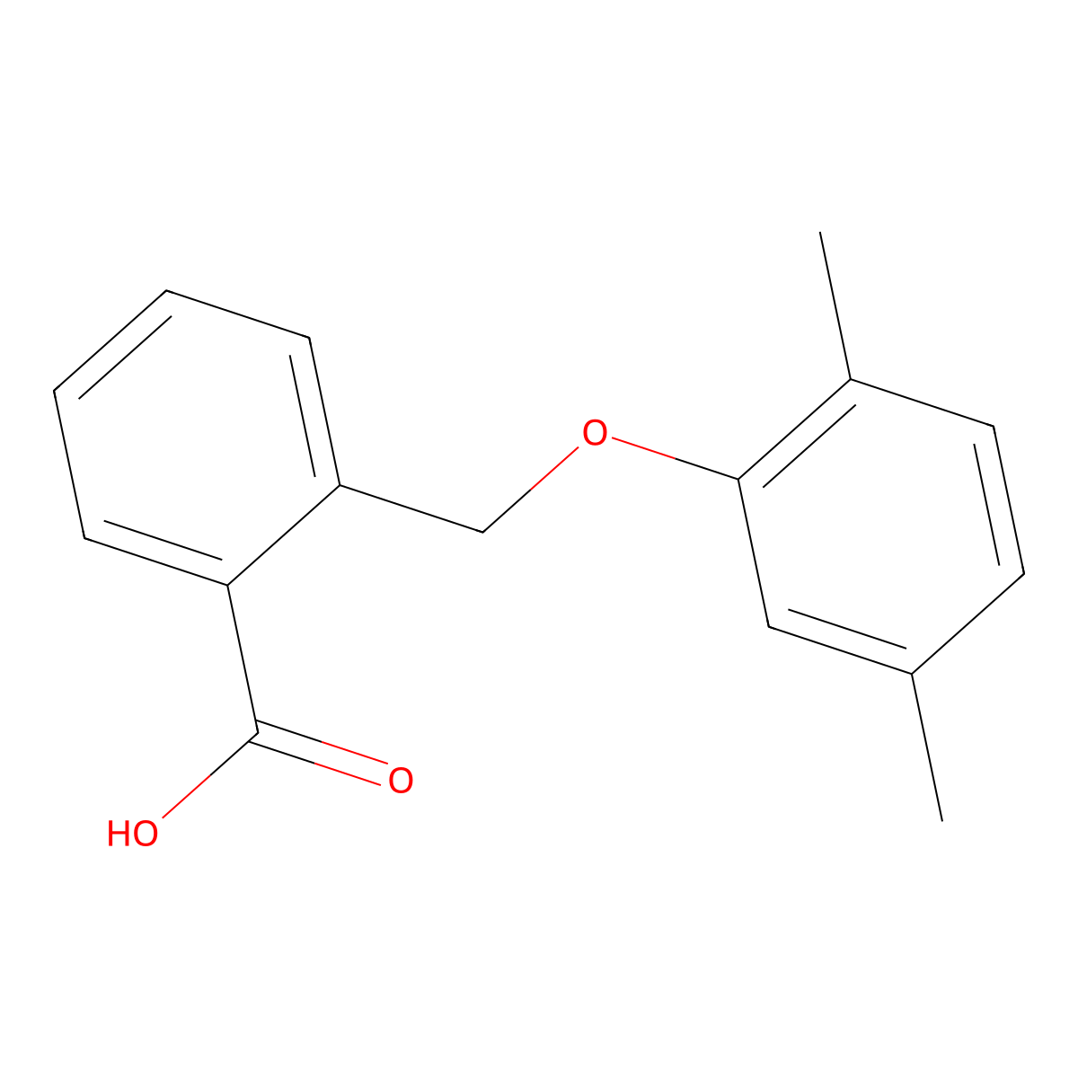 2-(2,5-Dimethylphenoxymethyl)benzoic acid molecular structure, CAS 149862-76-0
