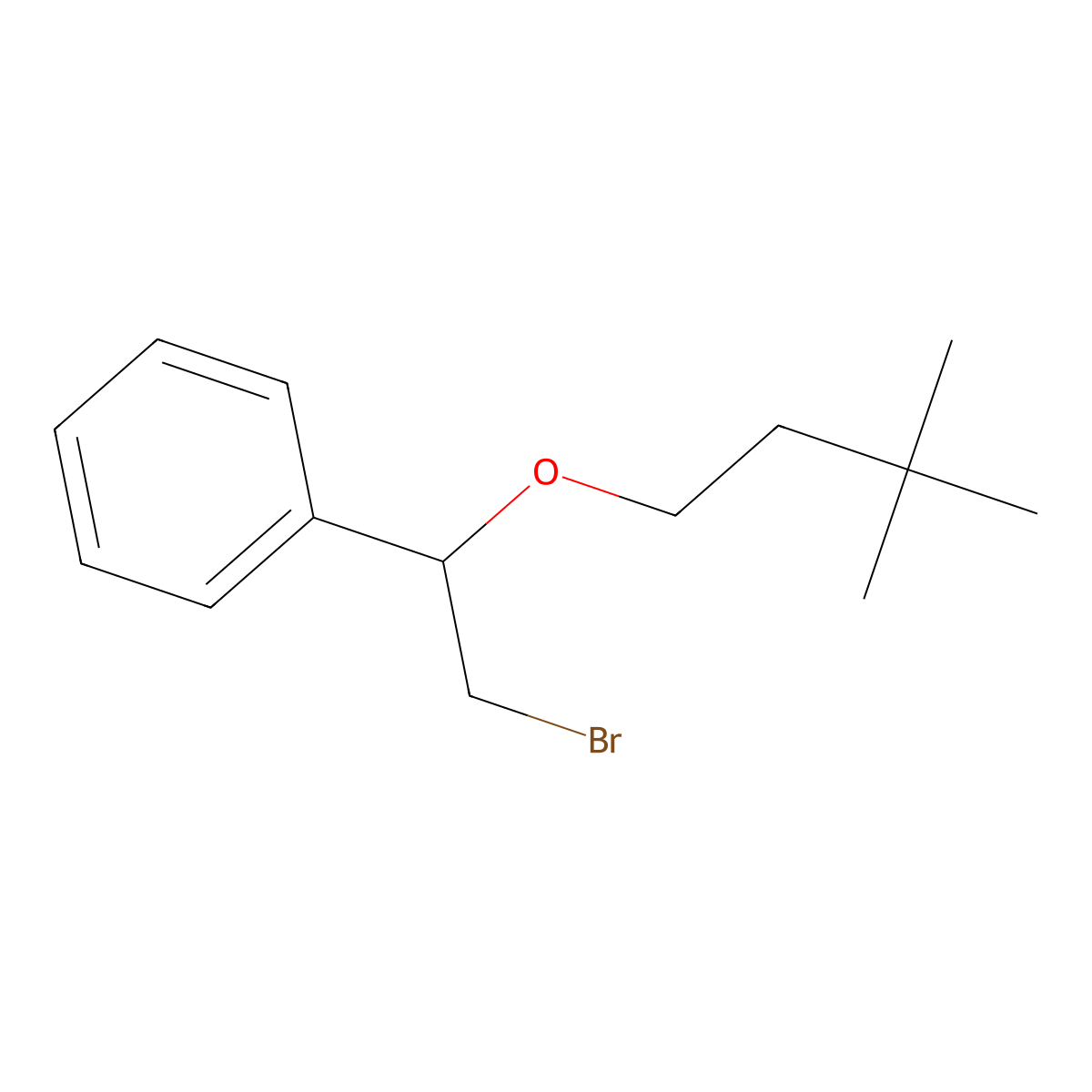 [2-Bromo-1-(3,3-dimethylbutoxy)ethyl]benzene molecular structure, CAS 1498630-43-5