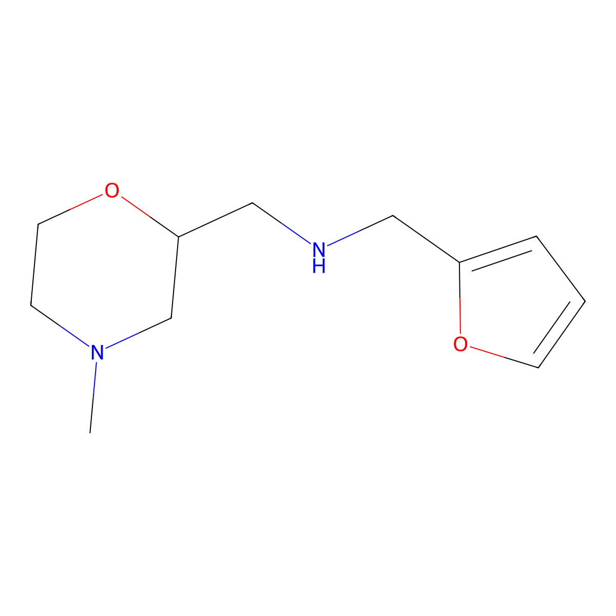 [(Furan-2-yl)methyl][(4-methylmorpholin-2-yl)methyl]amine molecular structure, CAS 1498631-80-3