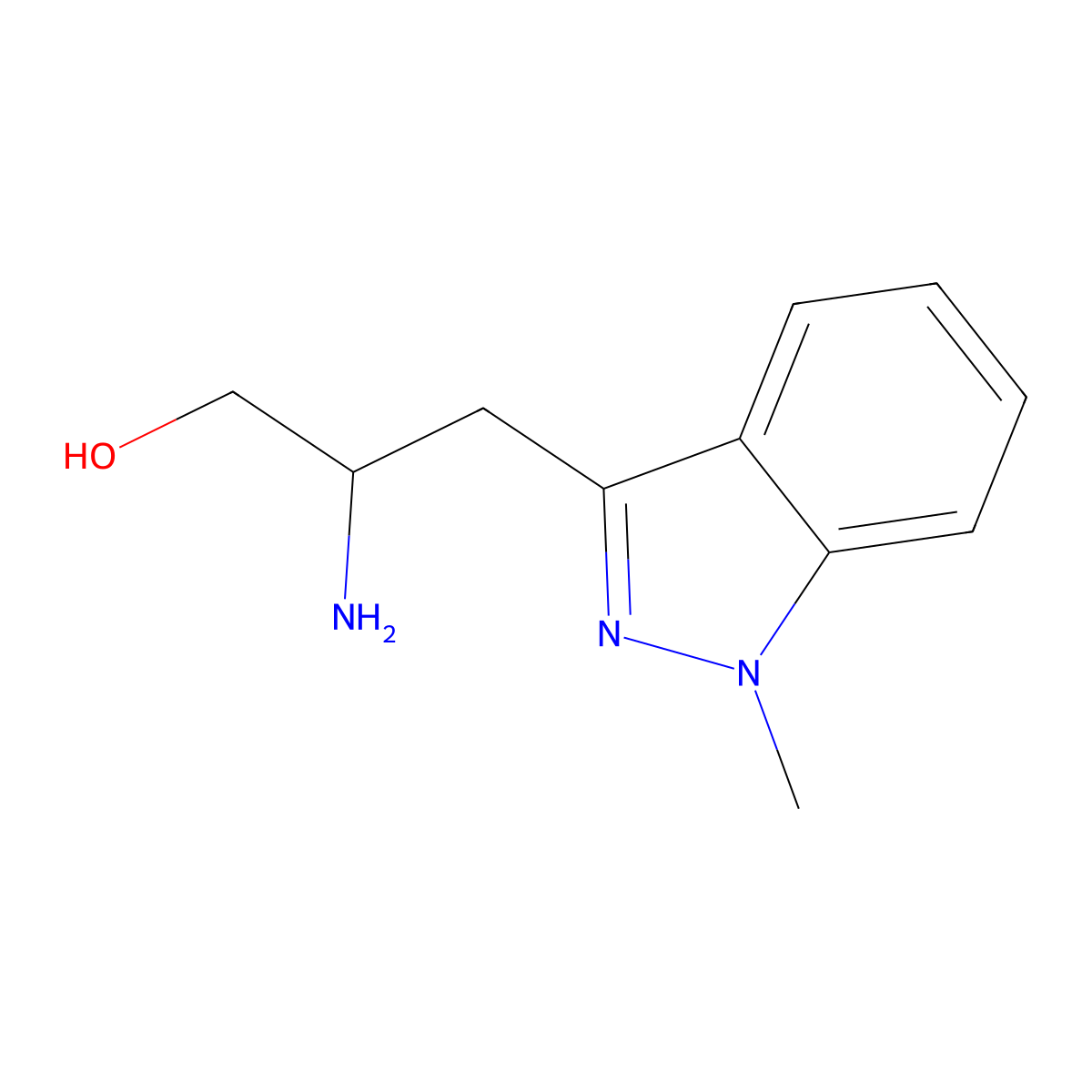 2-Amino-3-(1-methyl-1h-indazol-3-yl)propan-1-ol molecular structure, CAS 1498650-13-7