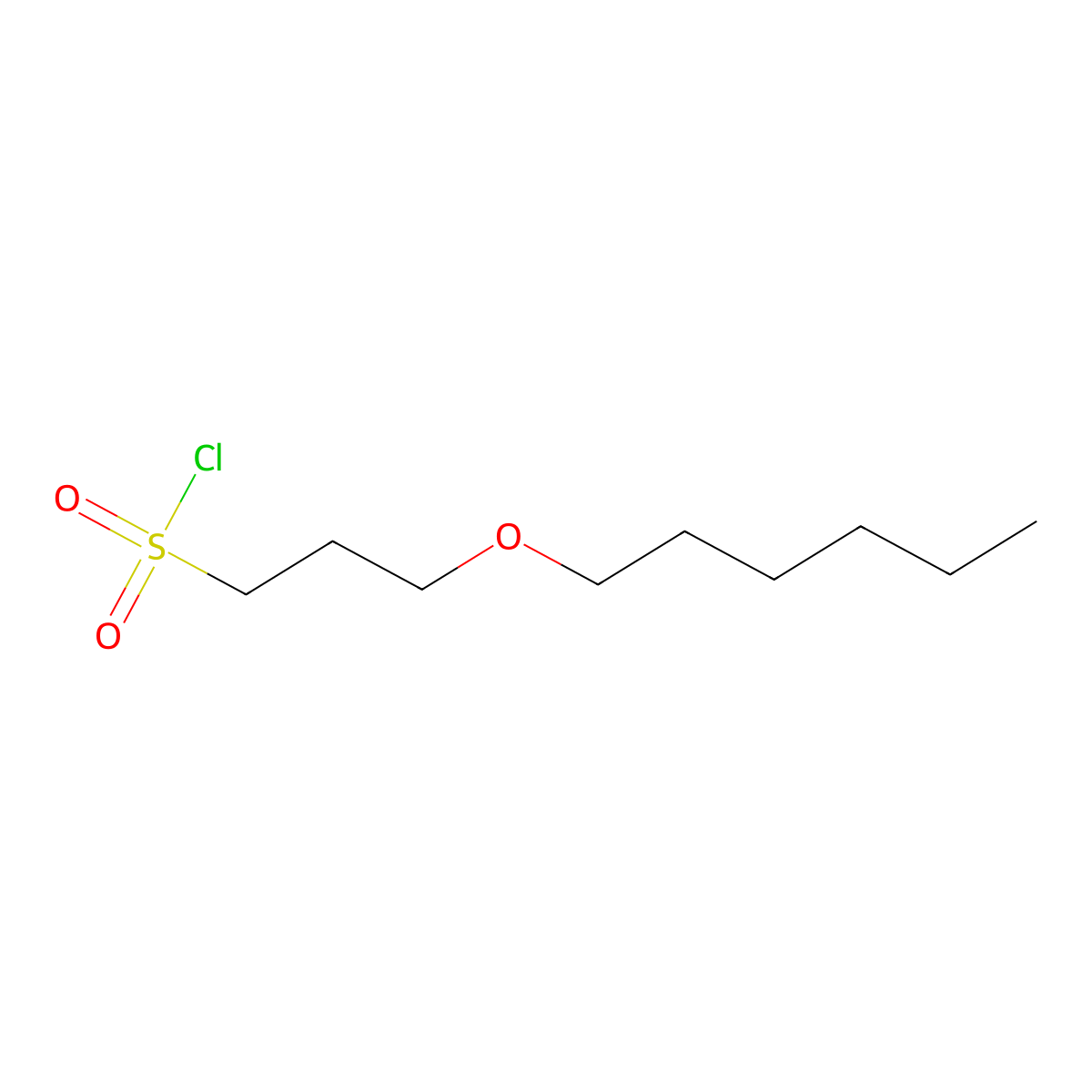 3-(Hexyloxy)propane-1-sulfonyl chloride molecular structure, CAS 1498659-68-9