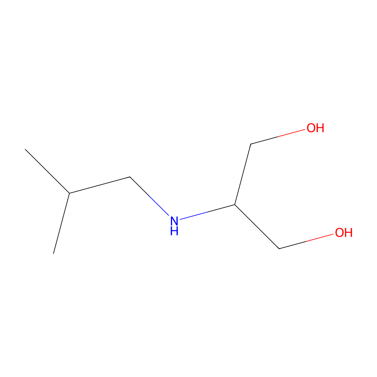 2-[(2-Methylpropyl)amino]propane-1,3-diol molecular structure, CAS 1498677-52-3