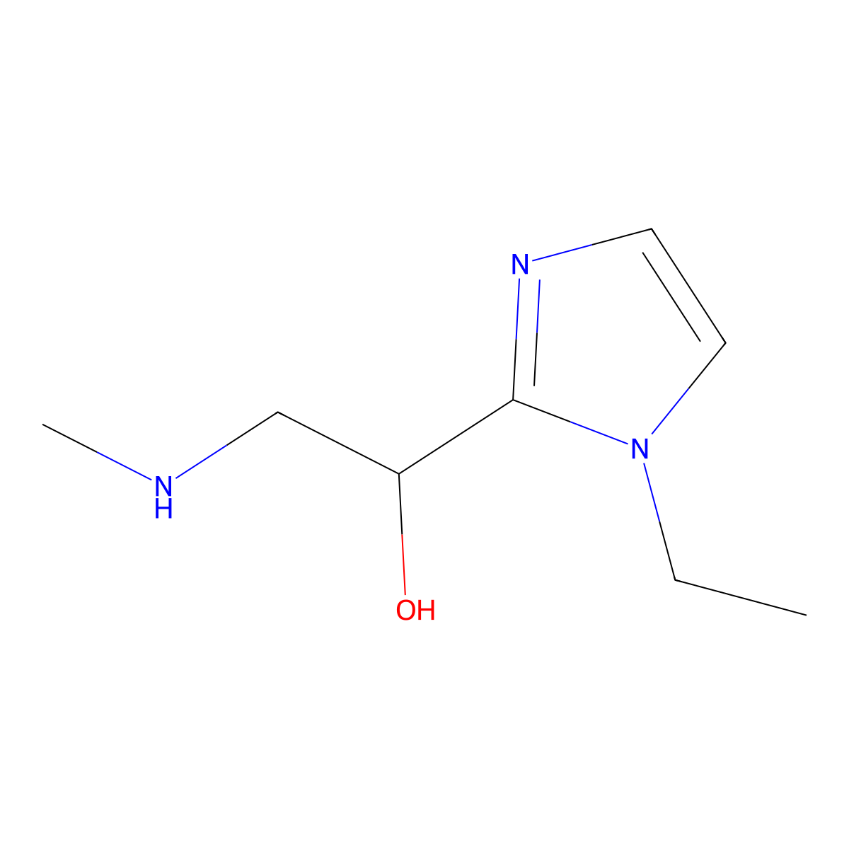 1-(1-Ethyl-1h-imidazol-2-yl)-2-(methylamino)ethan-1-ol molecular structure, CAS 1498685-35-0