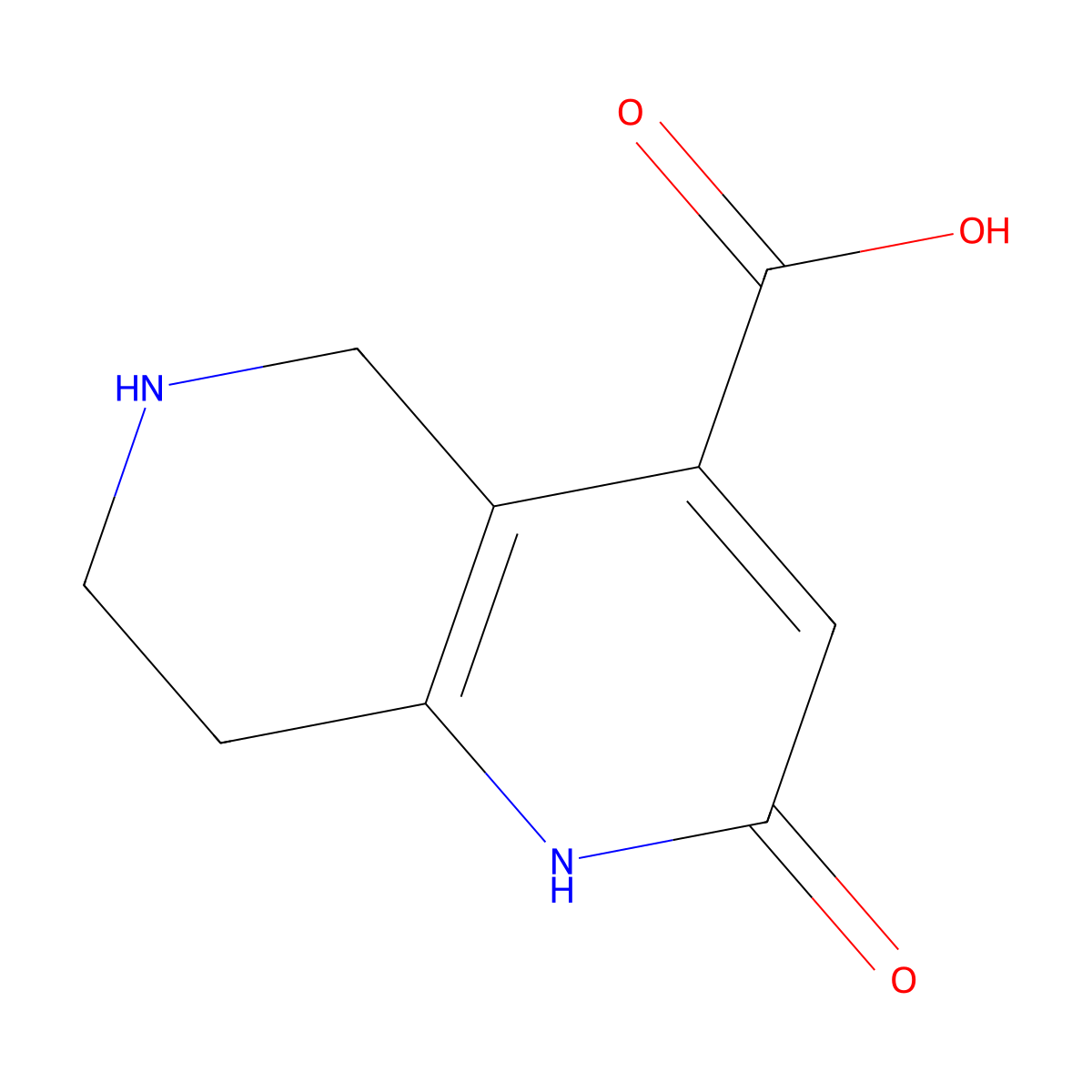 2-Oxo-1,2,5,6,7,8-hexahydro-1,6-naphthyridine-4-carboxylic acid molecular structure, CAS 1498685-93-0