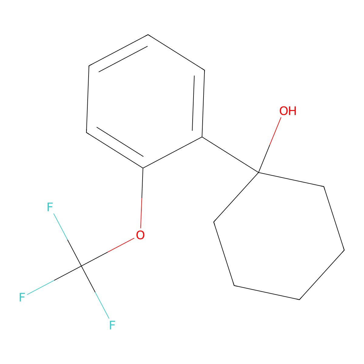 1-(2-(Trifluoromethoxy)phenyl)cyclohexanol molecular structure, CAS 1498691-90-9
