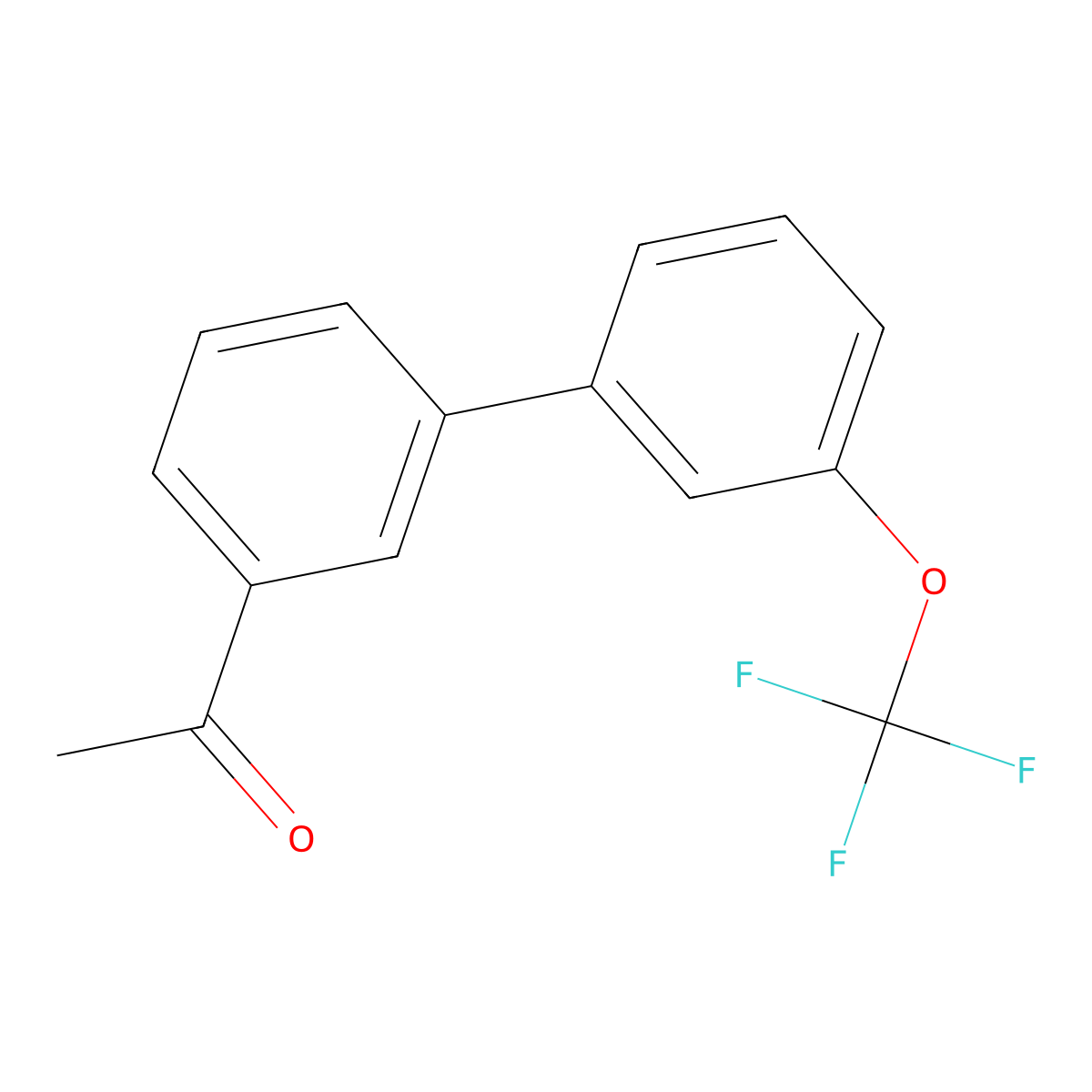 1-(3'-(Trifluoromethoxy)-[1,1'-biphenyl]-3-yl)ethanone molecular structure, CAS 1498693-34-7
