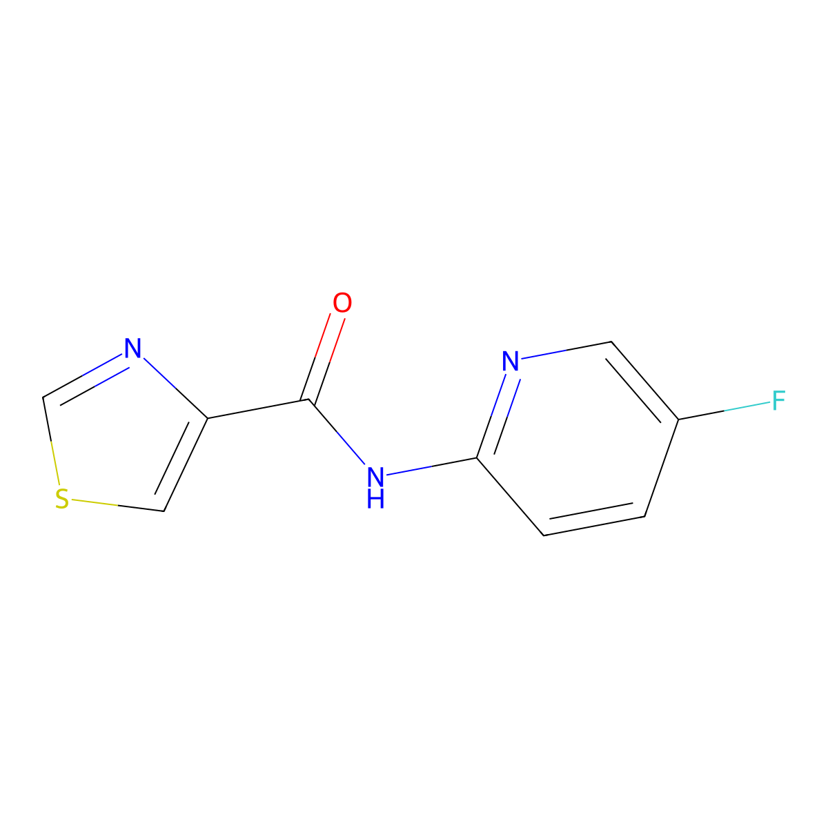 N-(5-fluoropyridin-2-yl)-1,3-thiazole-4-carboxamide molecular structure, CAS 1498694-03-3
