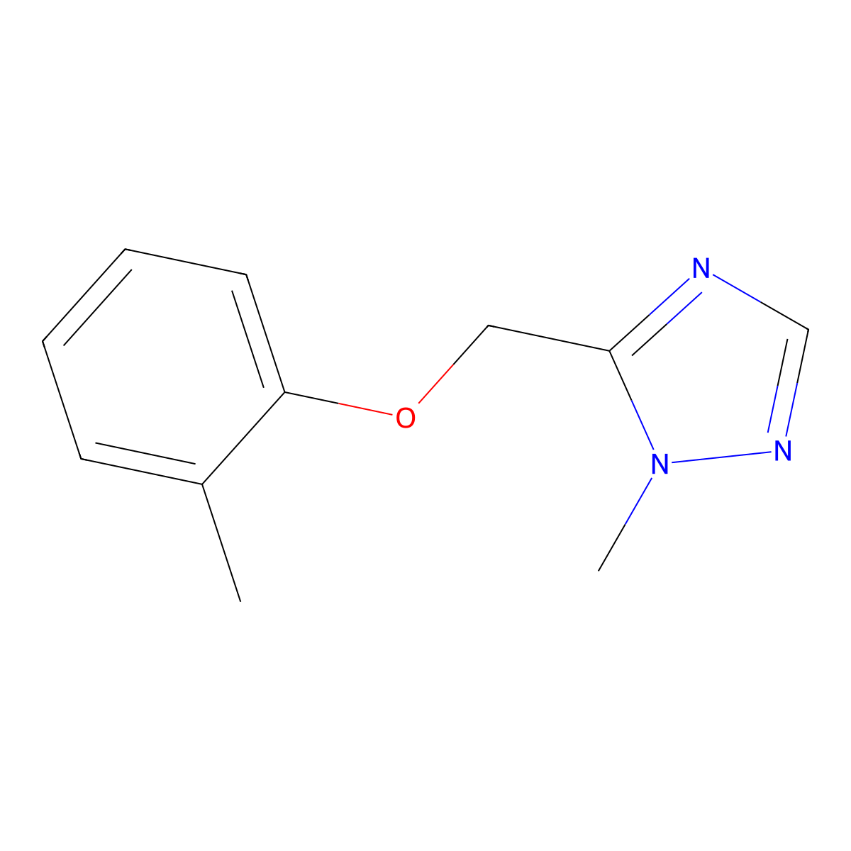 1-methyl-5-[(2-methylphenoxy)methyl]-1H-1,2,4-triazole molecular structure, CAS 1498694-47-5