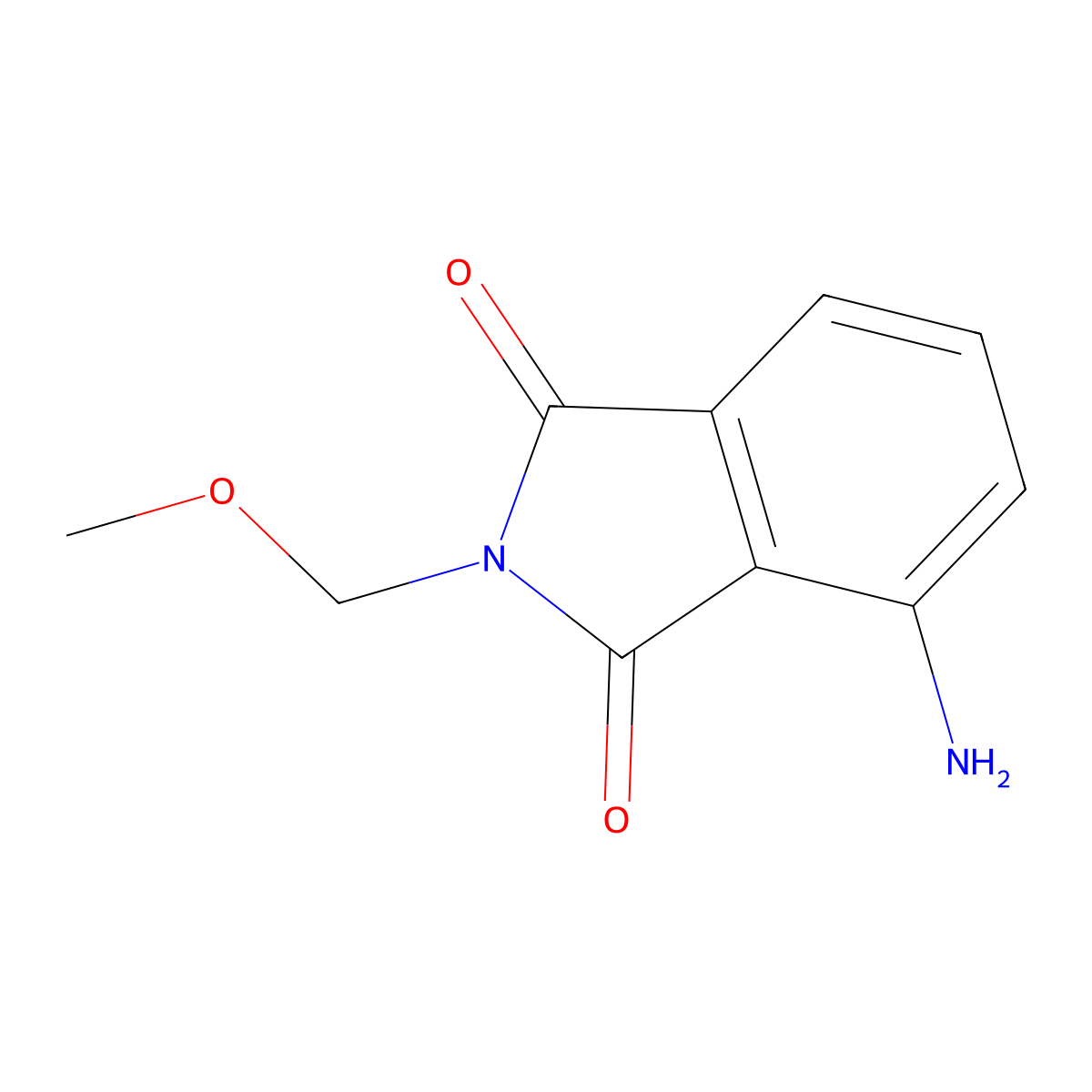 4-Amino-2-(methoxymethyl)isoindoline-1,3-dione molecular structure, CAS 1498711-50-4