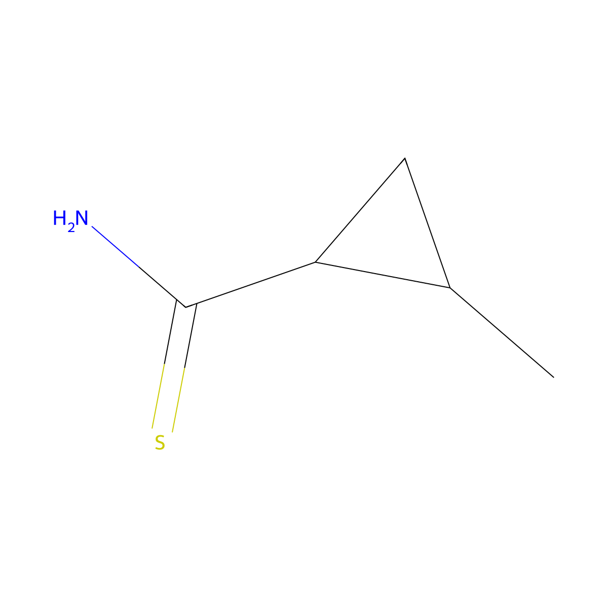 2-Methylcyclopropane-1-carbothioamide molecular structure, CAS 1498718-91-4