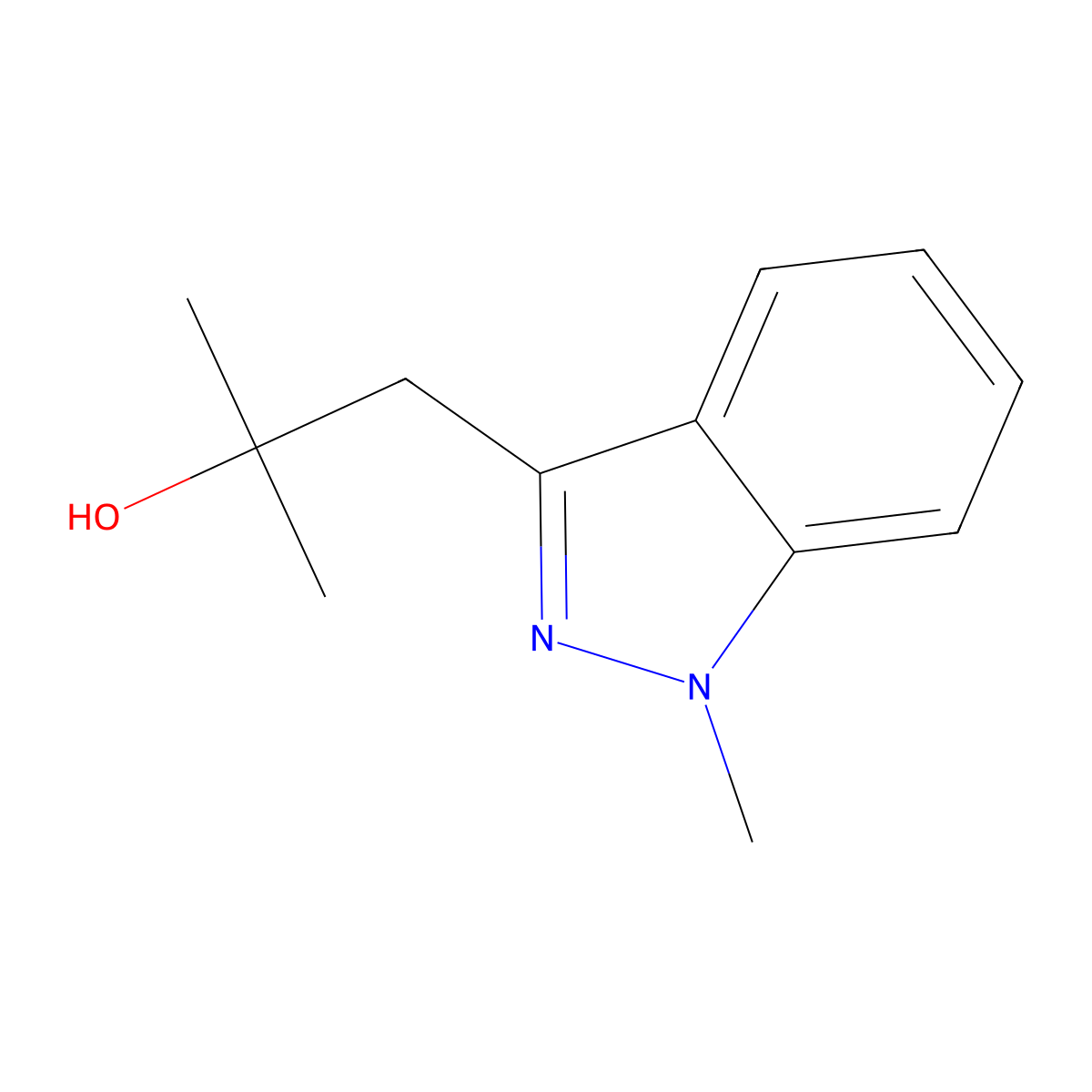 2-Methyl-1-(1-methyl-1h-indazol-3-yl)propan-2-ol molecular structure, CAS 1498729-47-7