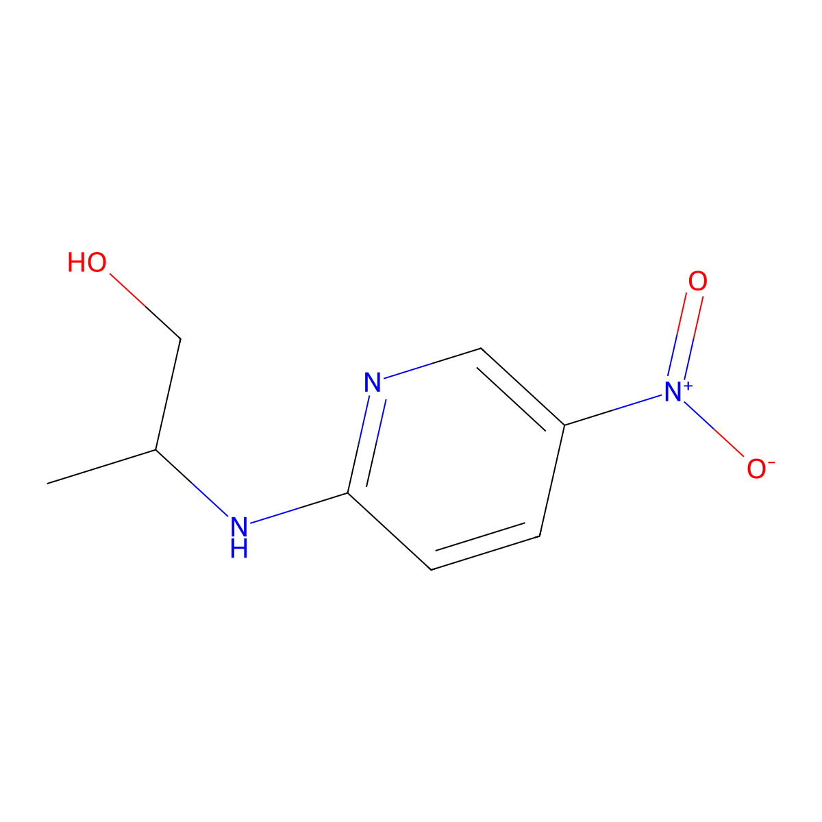 2-[(5-Nitropyridin-2-yl)amino]propan-1-ol molecular structure, CAS 149873-65-4