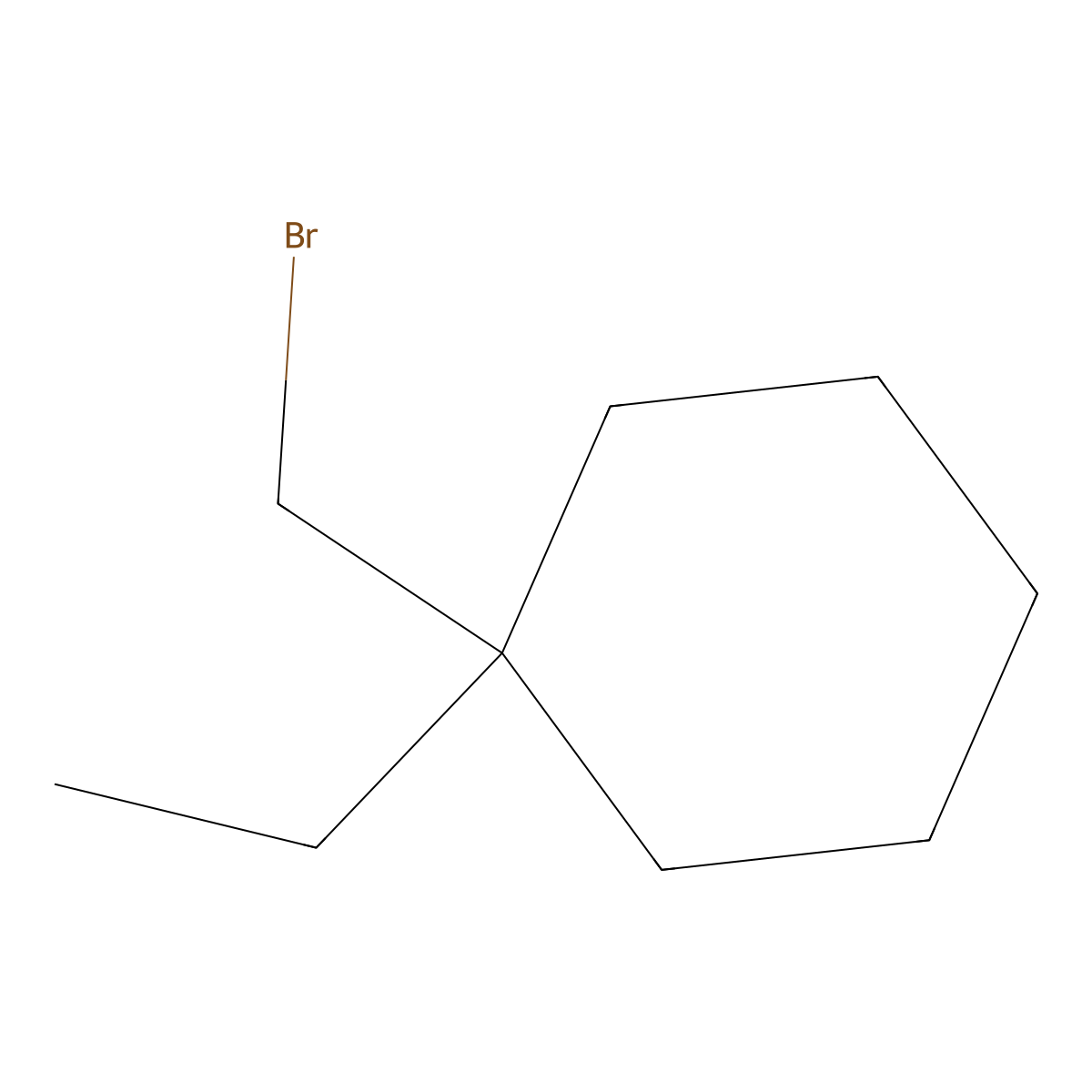 1-(Bromomethyl)-1-ethylcyclohexane molecular structure, CAS 1498749-61-3
