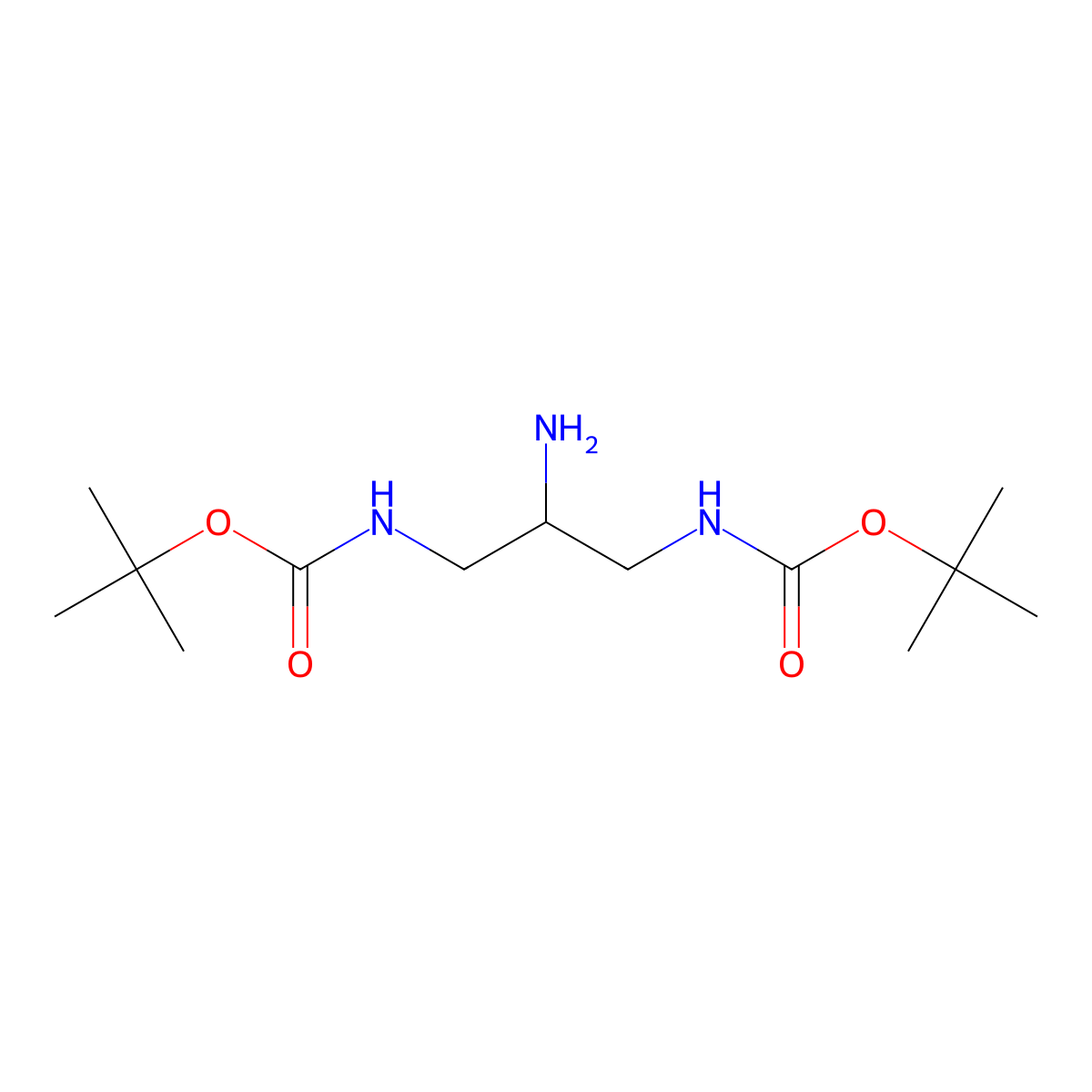 tert-butyl N-(2-amino-3-{[(tert-butoxy)carbonyl]amino}propyl)carbamate molecular structure, CAS 149876-86-8
