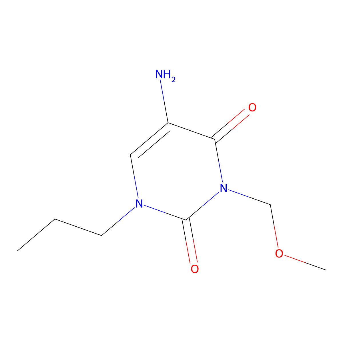 5-Amino-3-(methoxymethyl)-1-propylpyrimidine-2,4(1h,3h)-dione molecular structure, CAS 1498779-01-3