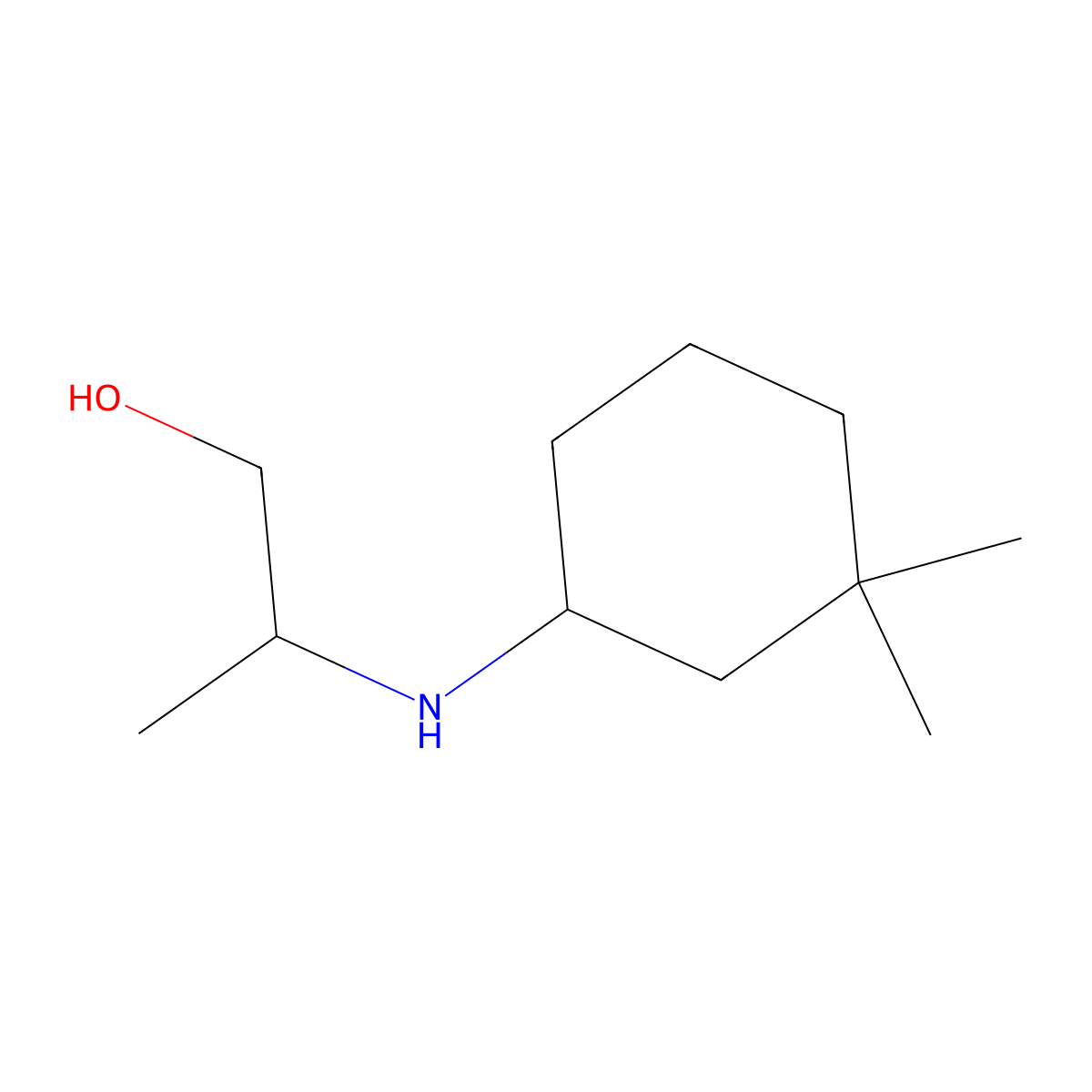 2-[(3,3-Dimethylcyclohexyl)amino]propan-1-ol molecular structure, CAS 1498799-15-7