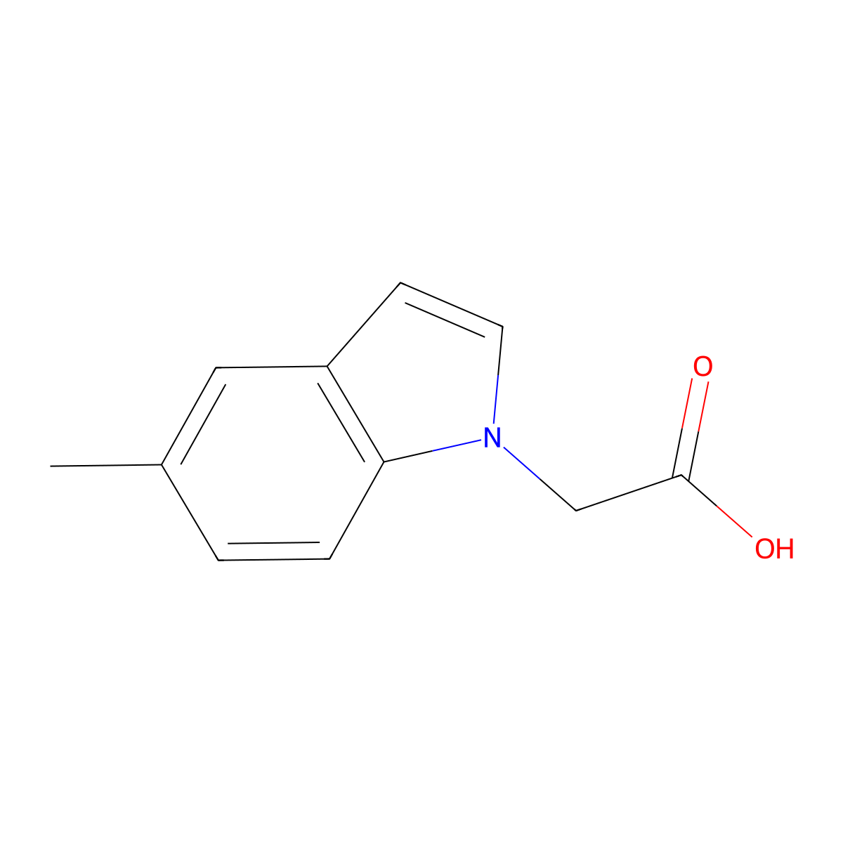 2-(5-methyl-1H-indol-1-yl)acetic acid molecular structure, CAS 1498800-43-3