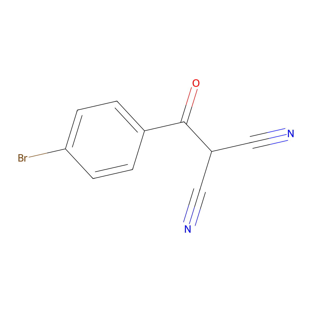 2-(4-Bromobenzoyl)propanedinitrile molecular structure, CAS 1498812-40-0