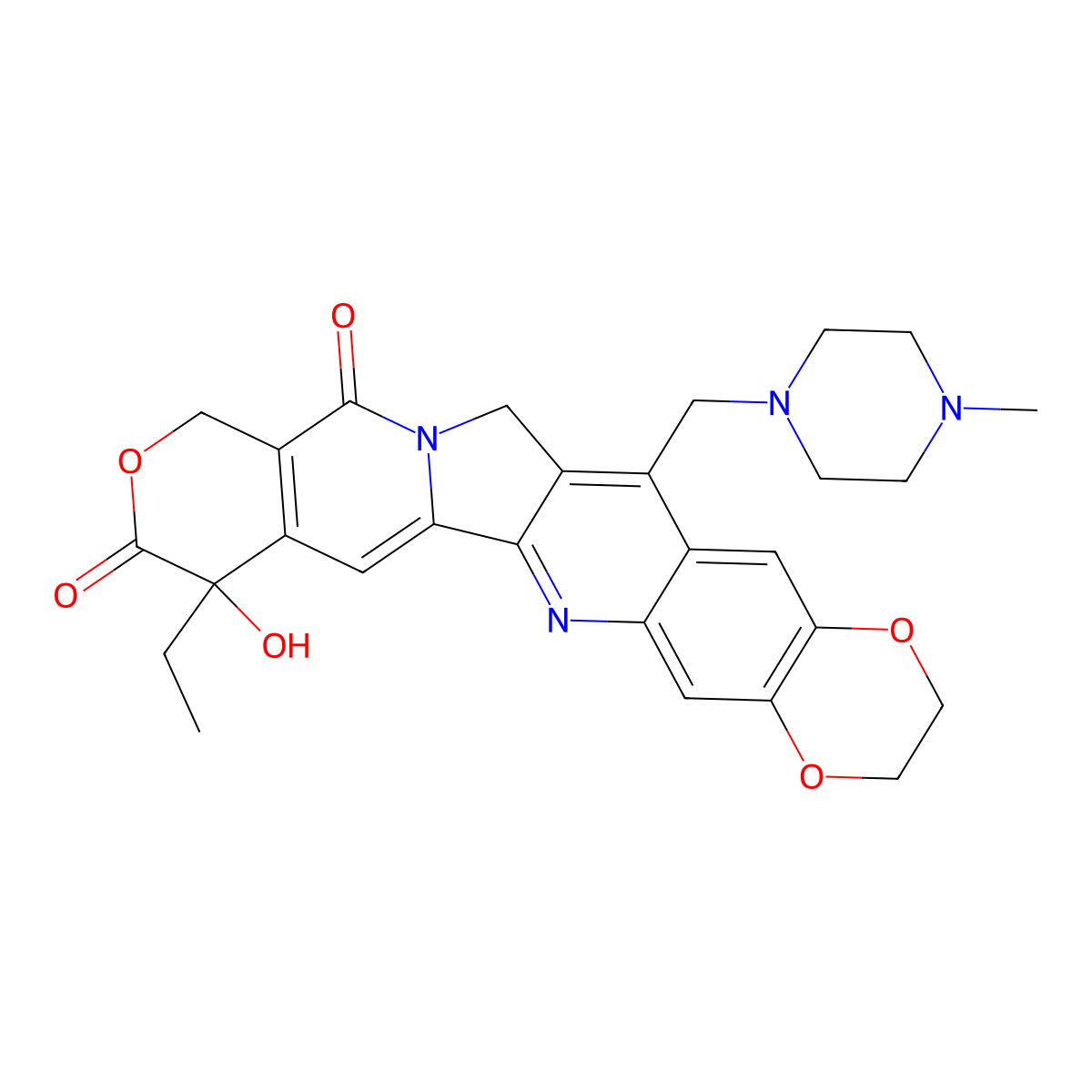 Lurtotecan molecular structure, CAS 149882-10-0