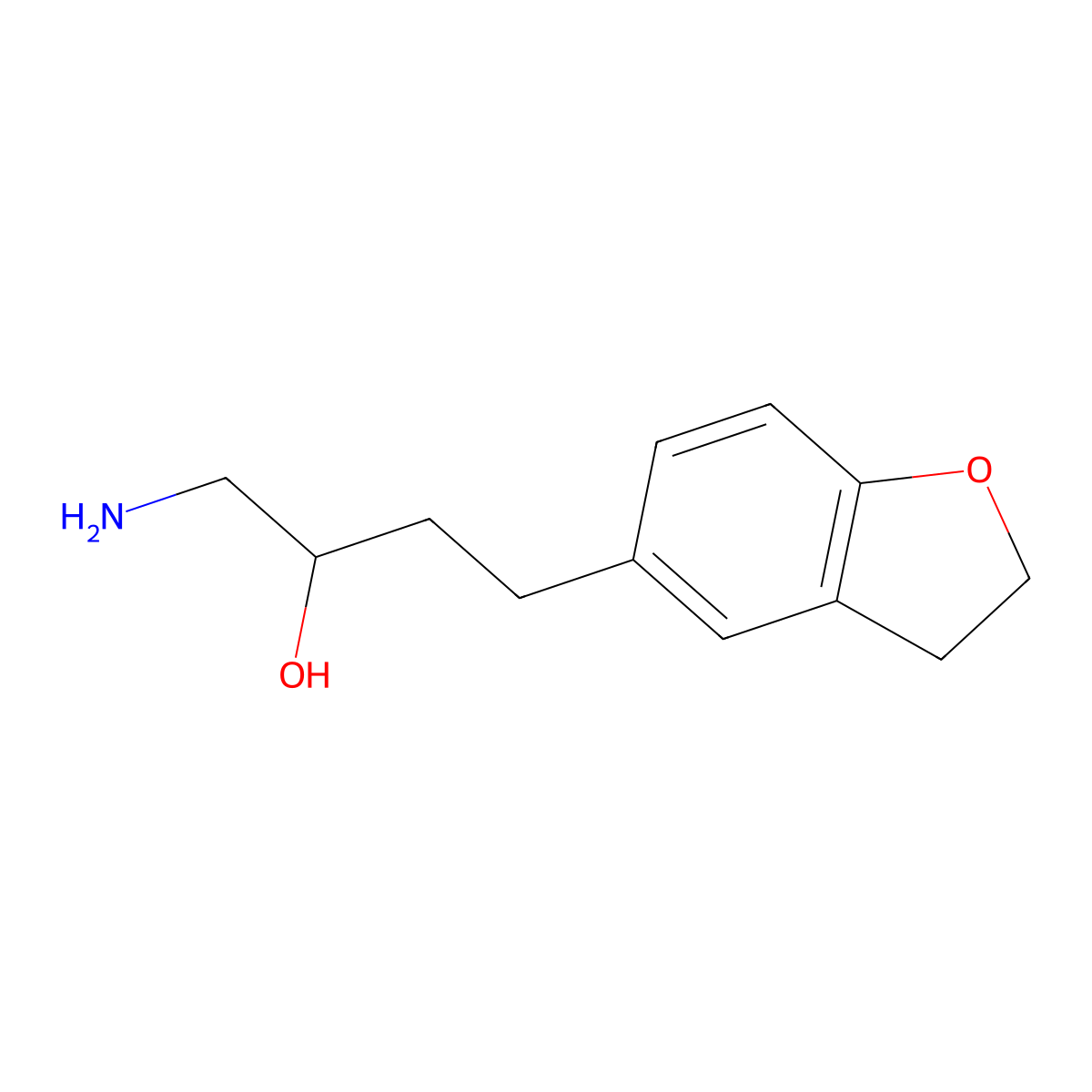 1-Amino-4-(2,3-dihydrobenzofuran-5-yl)butan-2-ol molecular structure, CAS 1498843-26-7