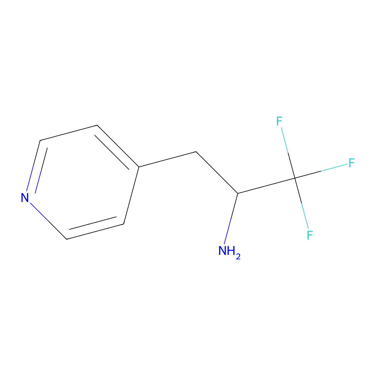 1,1,1-Trifluoro-3-(pyridin-4-YL)propan-2-amine molecular structure, CAS 1498852-14-4