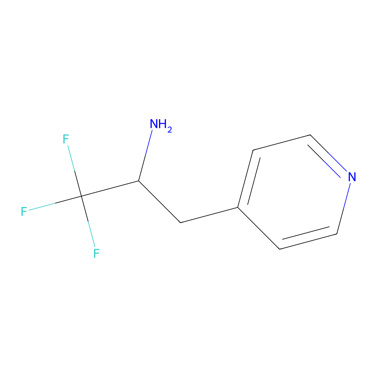 1,1,1-Trifluoro-3-(pyridin-4-YL)propan-2-amine molecular structure, CAS 1498852-14-4