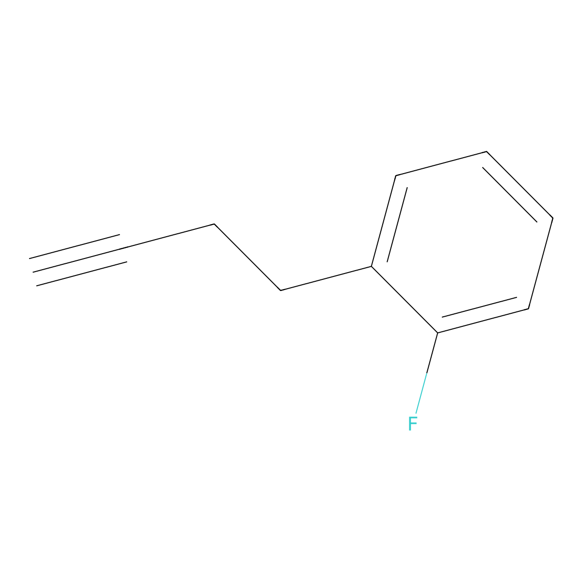 1-(But-3-yn-1-yl)-2-fluorobenzene molecular structure, CAS 1498862-06-8
