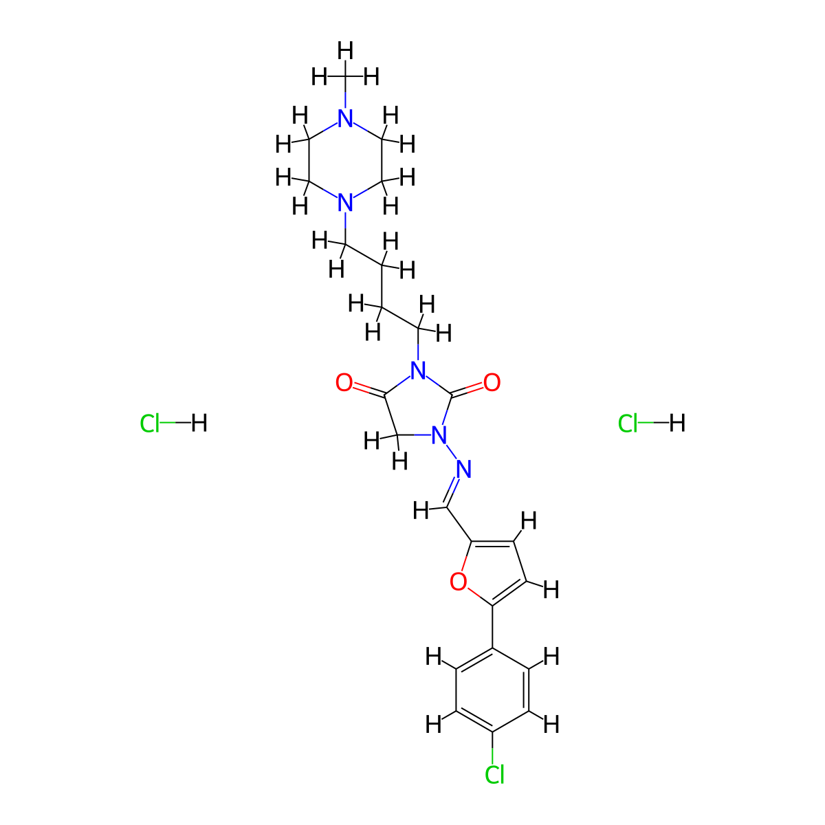 Azimilide Dihydrochloride molecular structure, CAS 149888-94-8