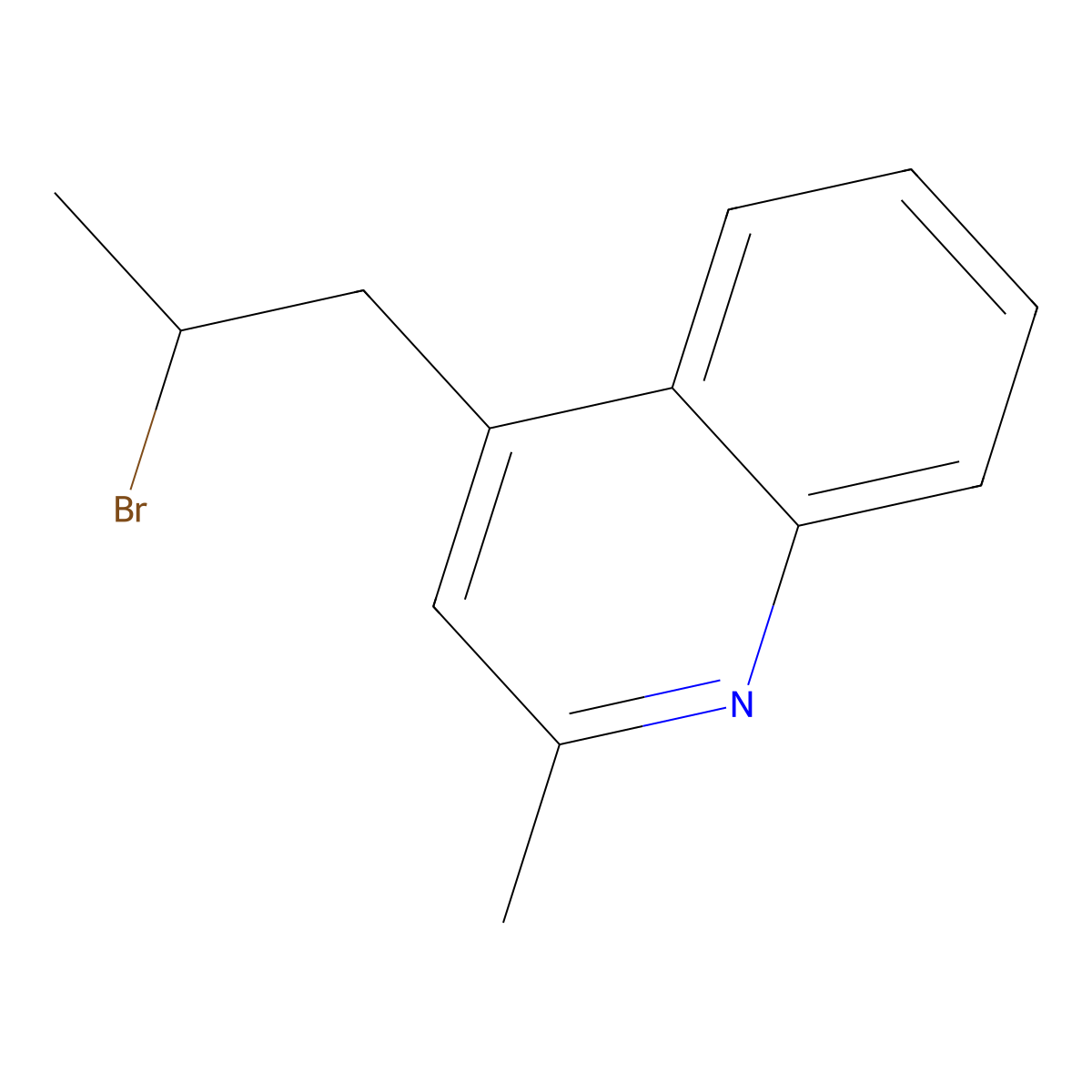 4-(2-Bromopropyl)-2-methylquinoline molecular structure, CAS 1498887-19-6
