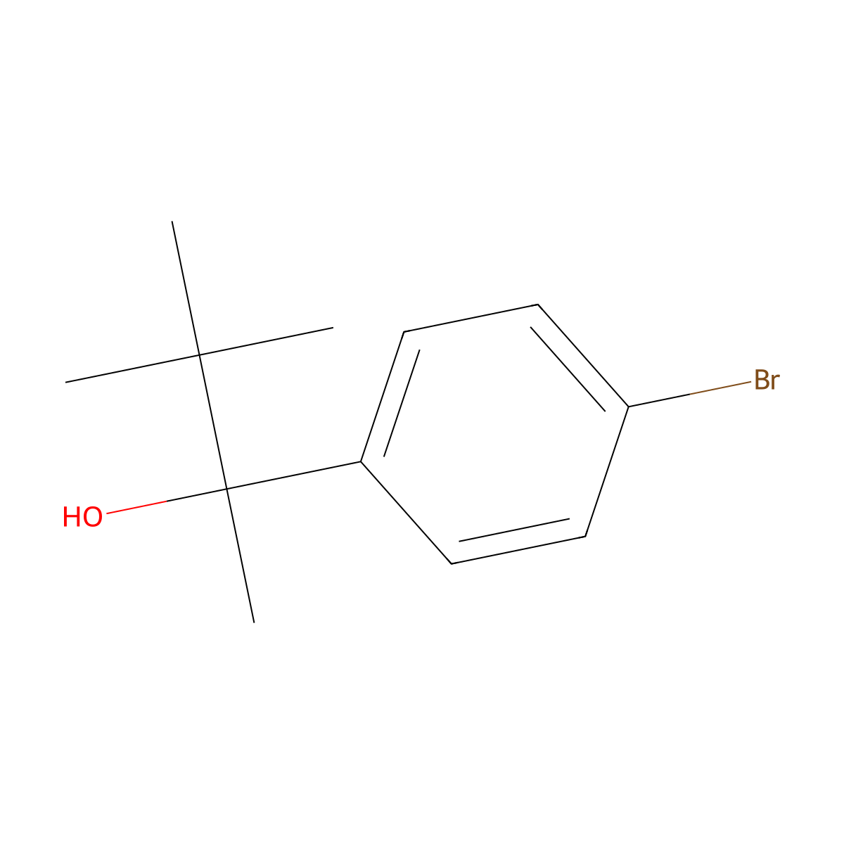 4-Bromo-alpha-(1,1-dimethylethyl)-alpha-methylbenZenemethanol molecular structure, CAS 1498894-57-7