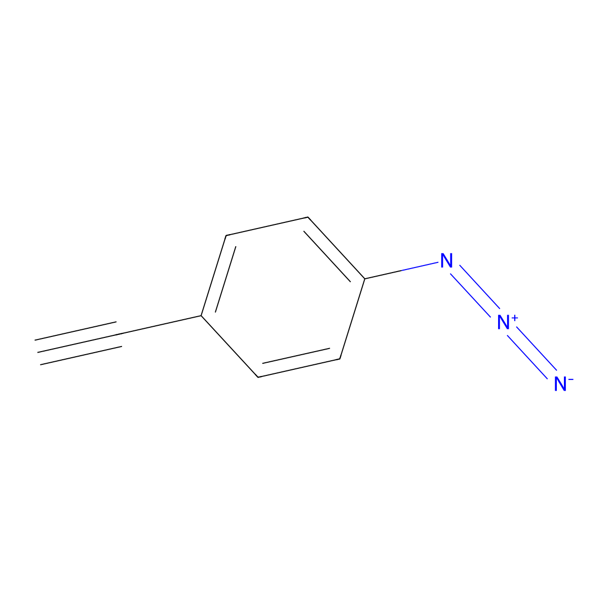 4-Ethynylphenyl azide molecular structure, CAS 14989-91-4