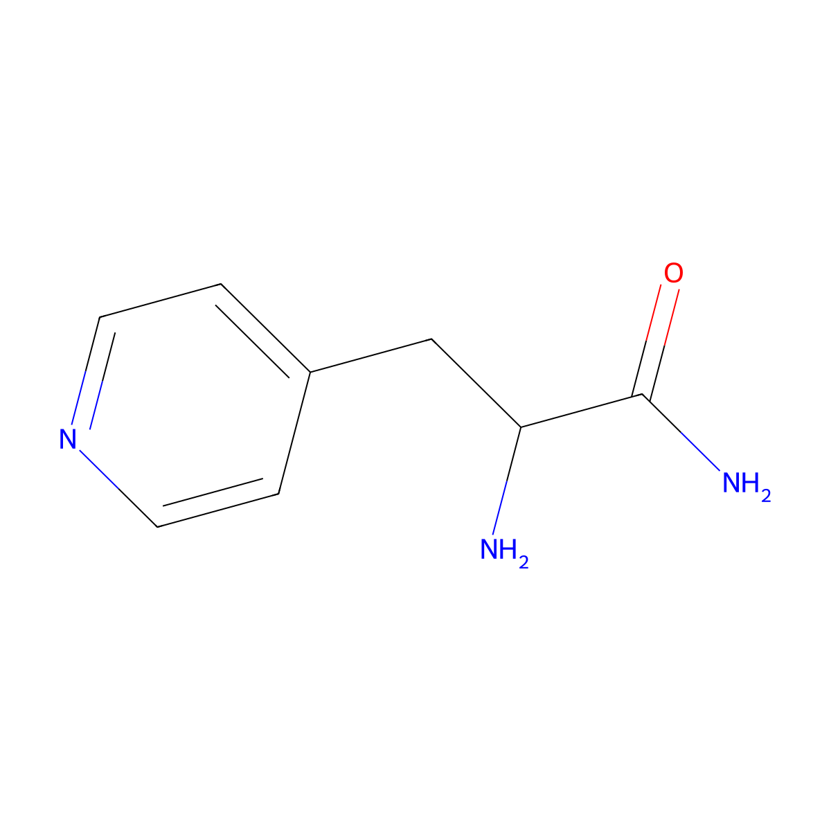 2-Amino-3-(pyridin-4-YL)propanamide molecular structure, CAS 1498909-18-4