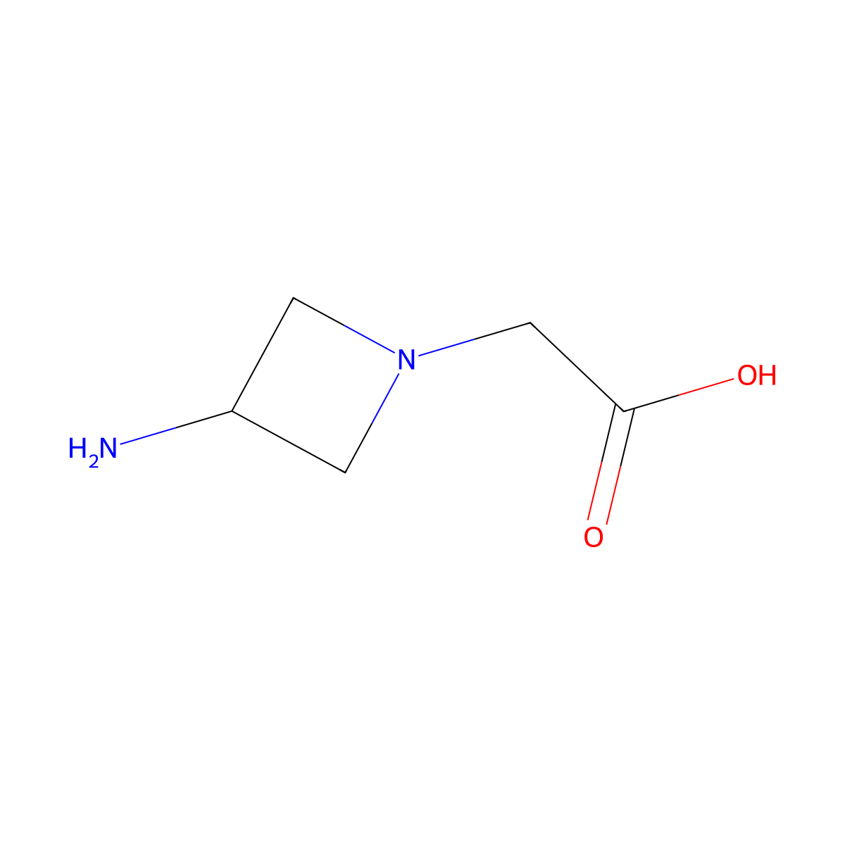 2-(3-Aminoazetidin-1-yl)acetic acid molecular structure, CAS 1498926-27-4