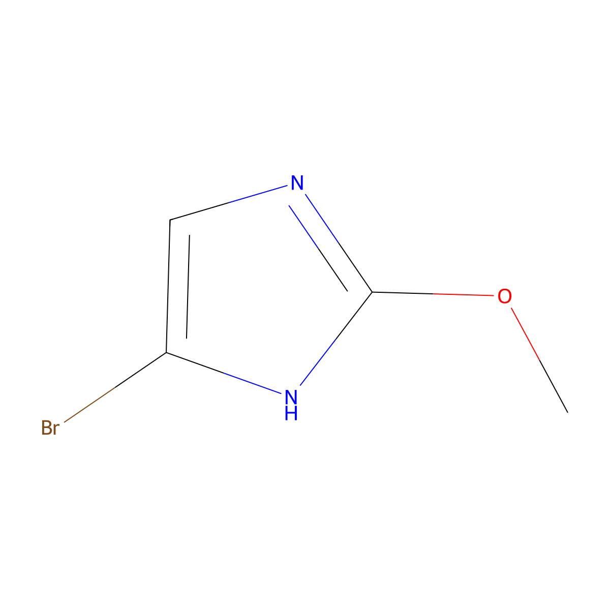 5-Bromo-2-methoxy-1H-imidazole molecular structure, CAS 1498931-51-3