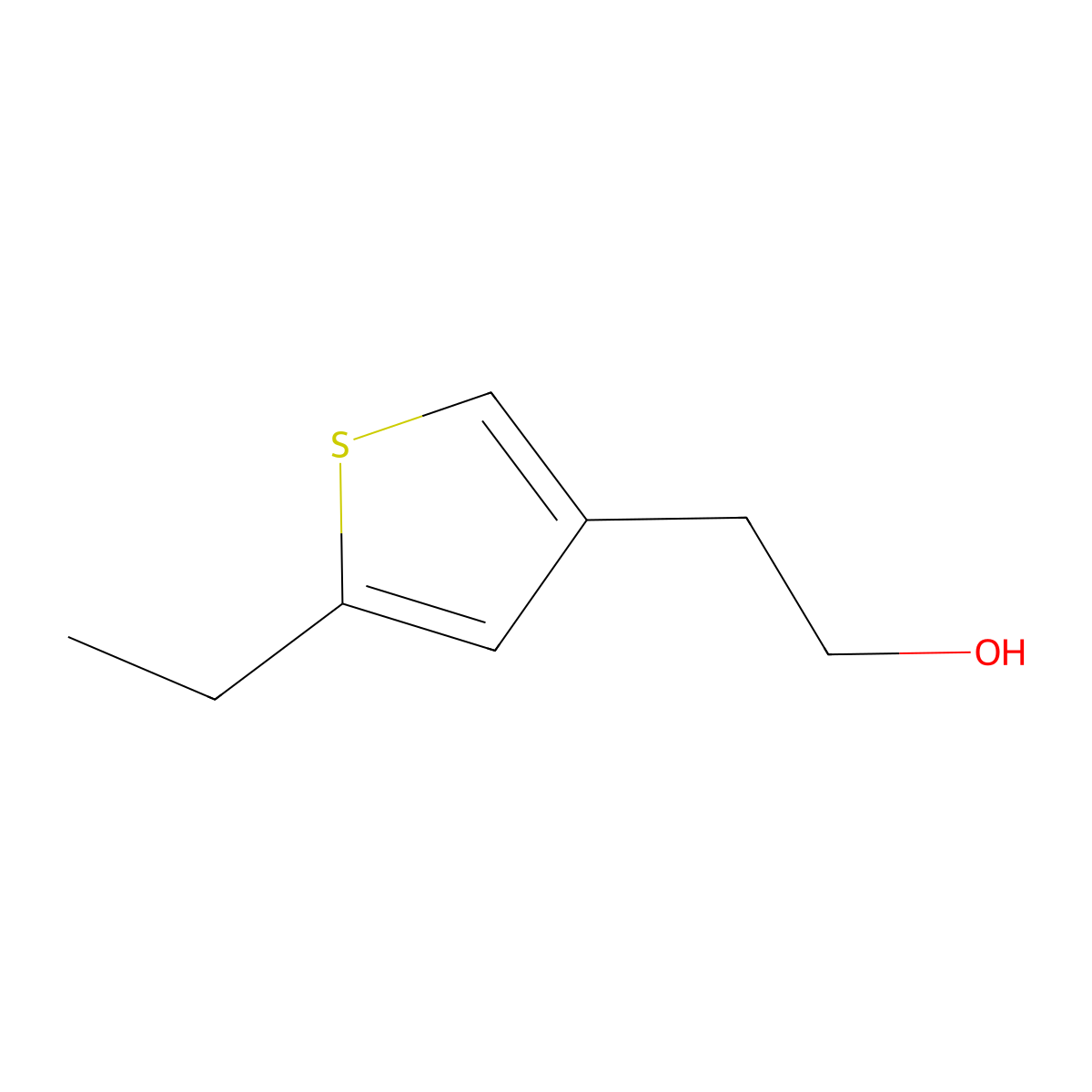 2-(5-Ethylthiophen-3-yl)ethan-1-ol molecular structure, CAS 1498934-95-4