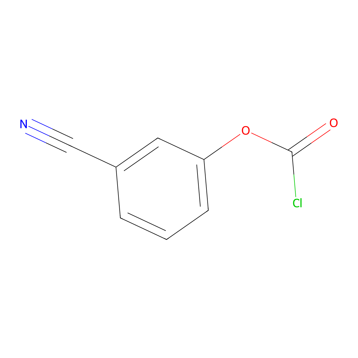 3-Cyanophenyl chloroformate molecular structure, CAS 1498936-33-6