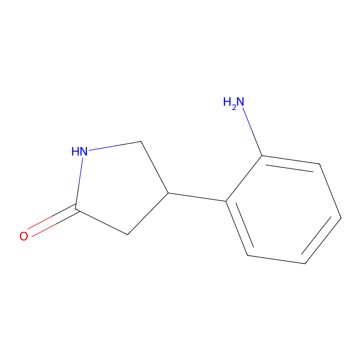 4-(2-Aminophenyl)pyrrolidin-2-one molecular structure, CAS 1498949-07-7
