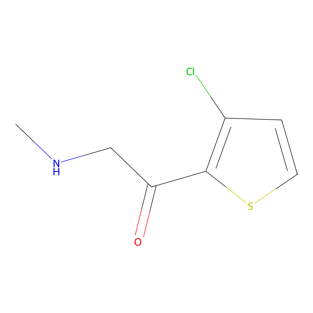1-(3-Chlorothiophen-2-yl)-2-(methylamino)ethan-1-one molecular structure, CAS 1498950-66-5