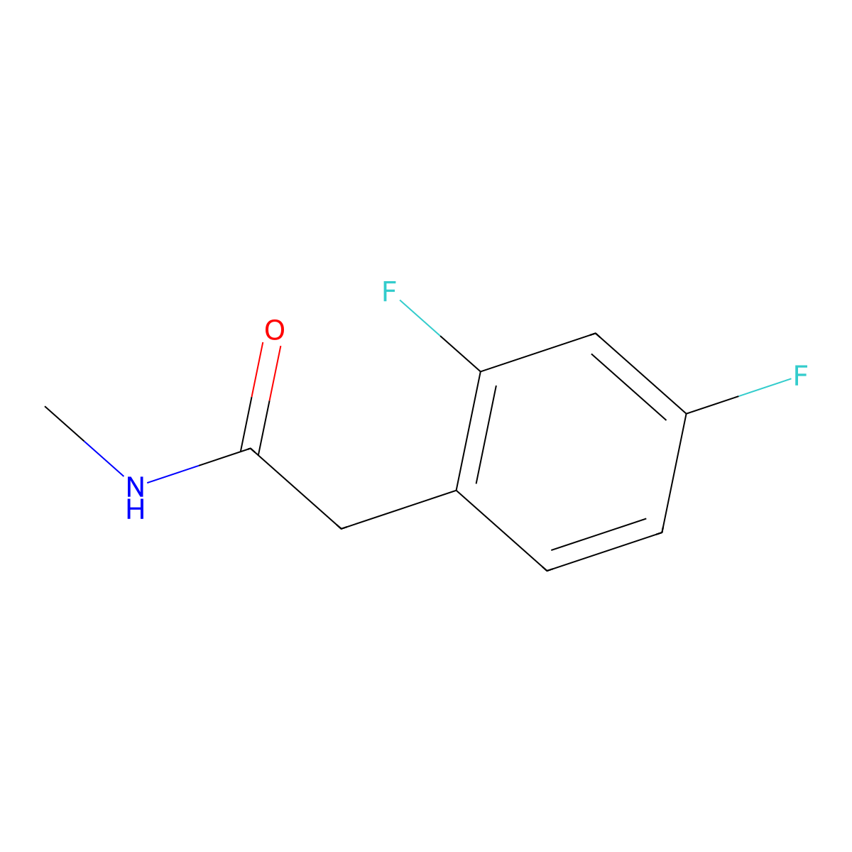 2-(2,4-difluorophenyl)-N-methylacetamide molecular structure, CAS 1498969-78-0
