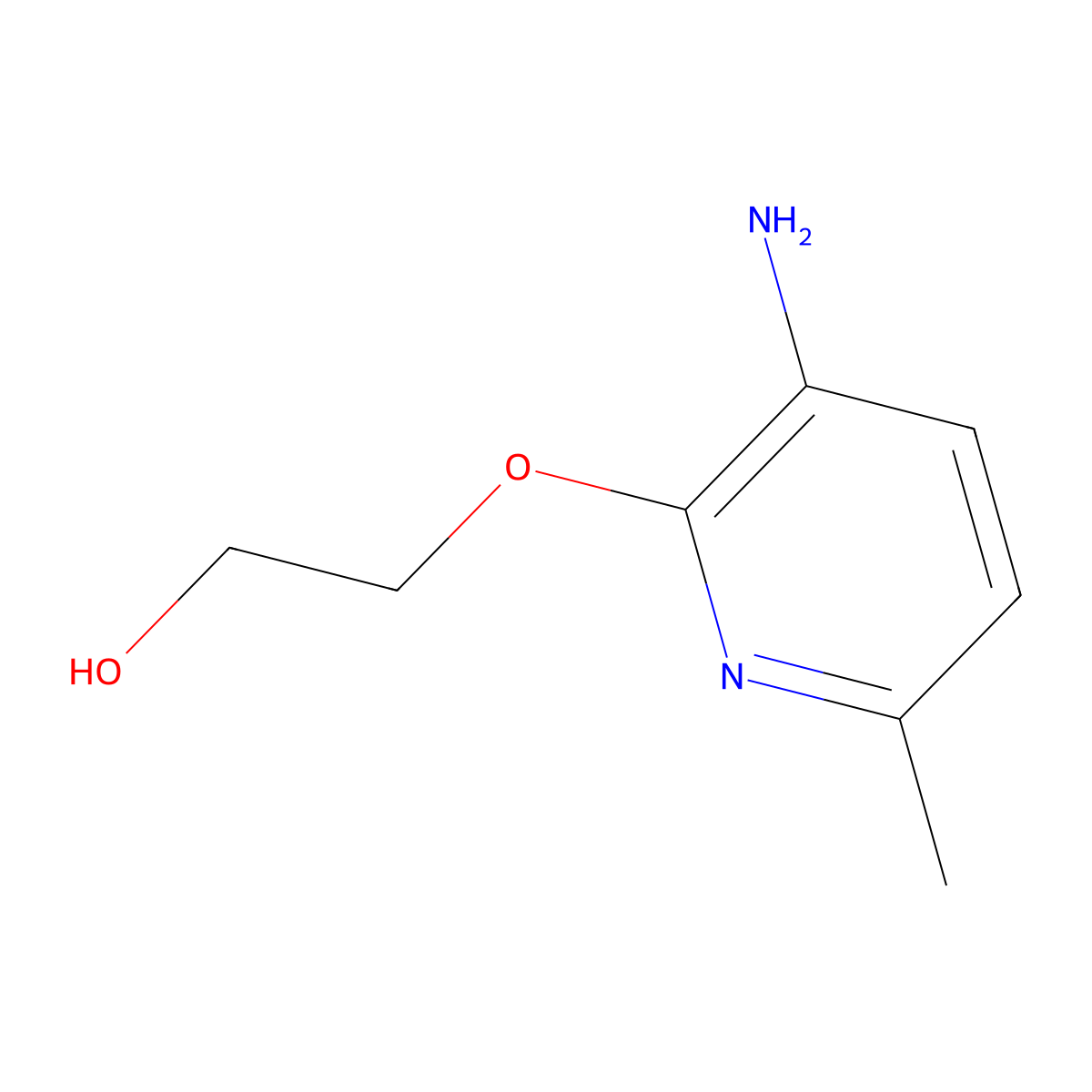 2-[(3-Amino-6-methylpyridin-2-yl)oxy]ethan-1-ol molecular structure, CAS 1498977-02-8