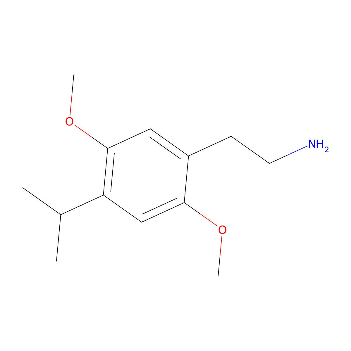4-Isopropyl-2,5-dimethoxyphenethylamine molecular structure, CAS 1498978-47-4