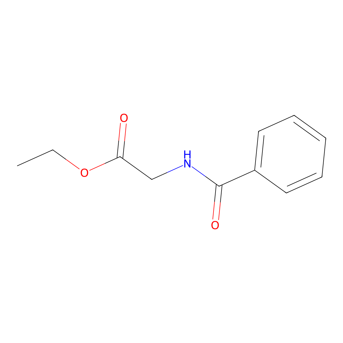 Ethyl Hippurate molecular structure, CAS 1499-53-2