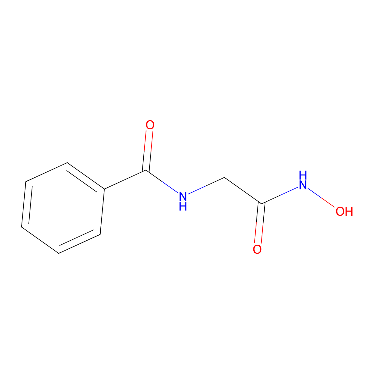 N-(2-(Hydroxyamino)-2-oxoethyl)benzamide molecular structure, CAS 1499-54-3