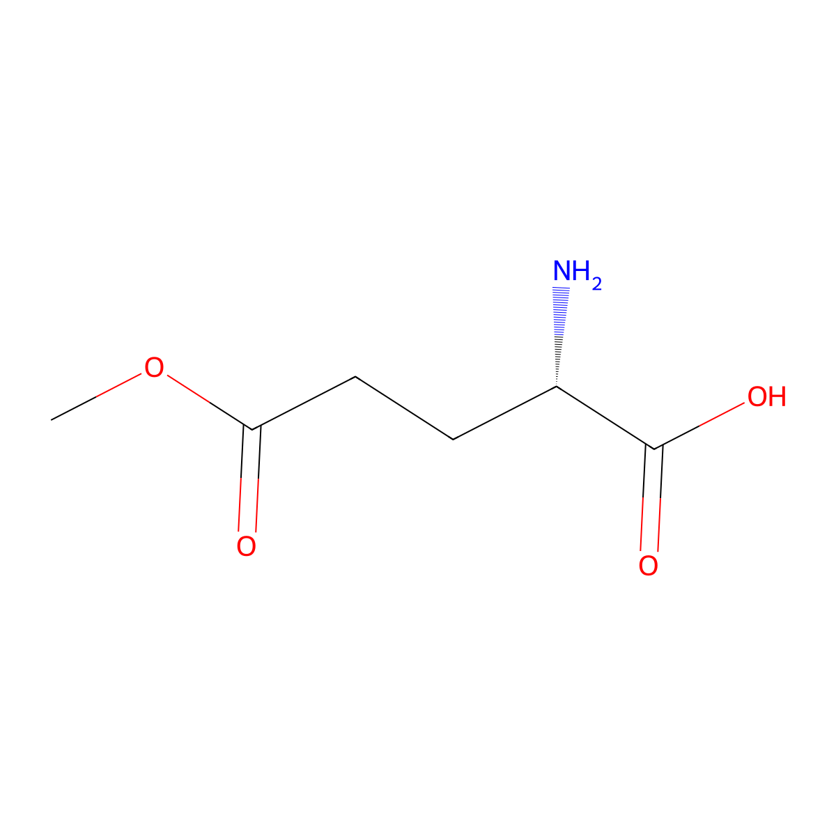 5-Methyl hydrogen L-glutamate molecular structure, CAS 1499-55-4