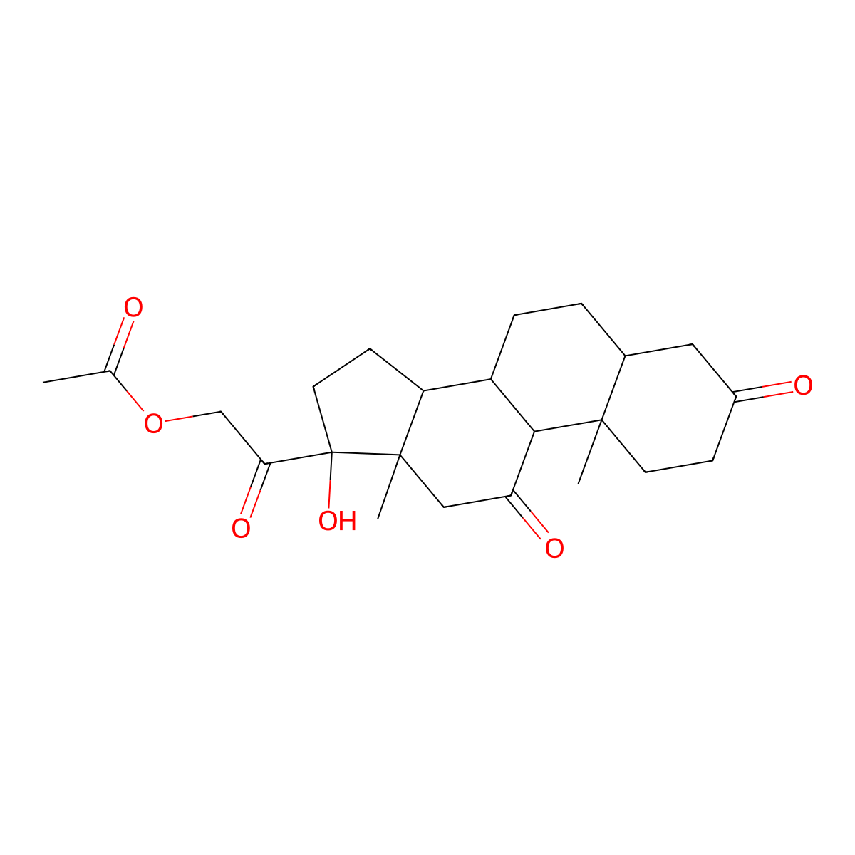 Dihydrocortisone acetate molecular structure, CAS 1499-59-8
