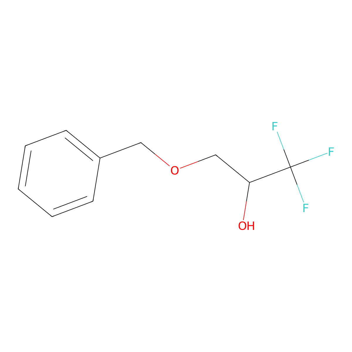 3-(Benzyloxy)-1,1,1-trifluoropropan-2-ol molecular structure, CAS 149902-20-5