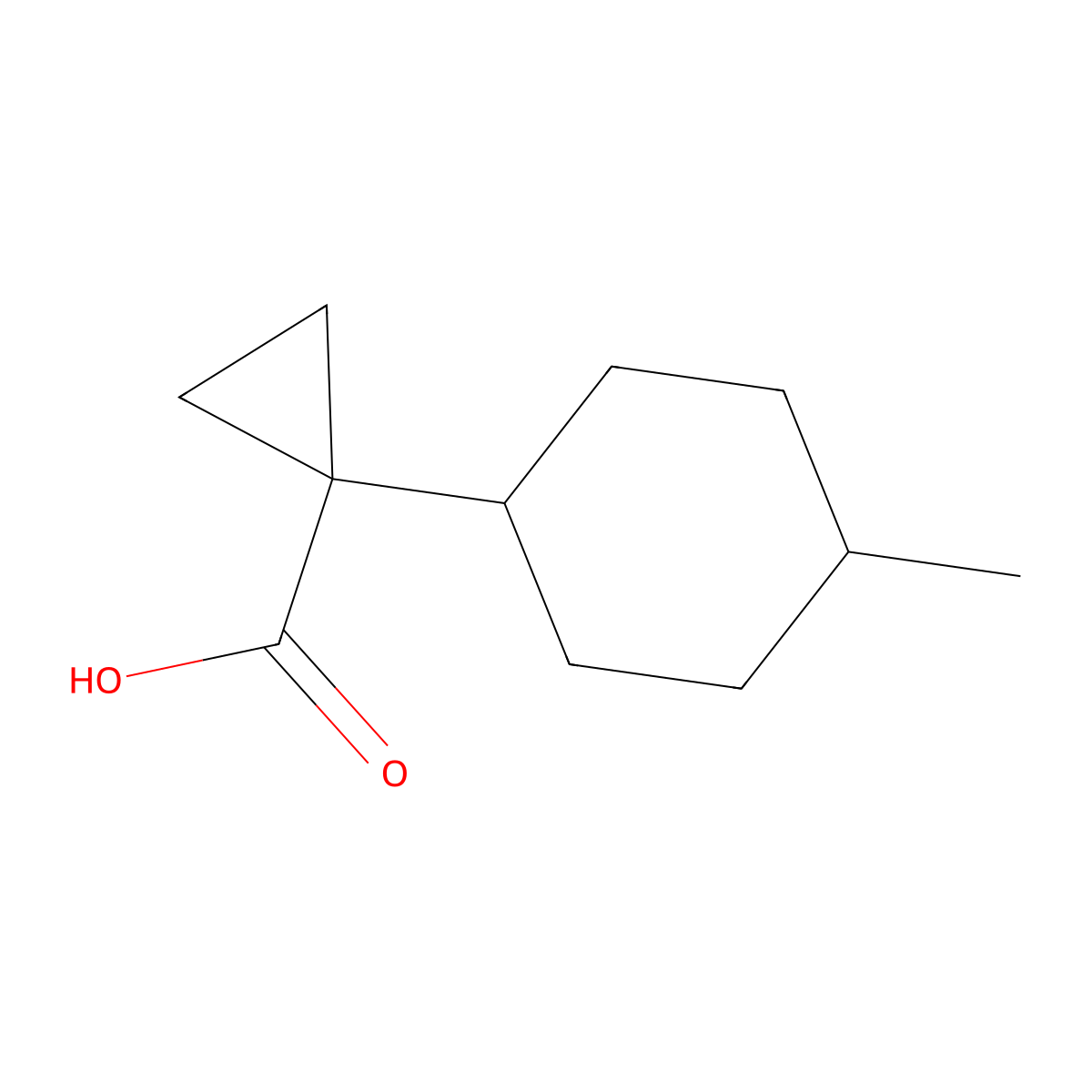 1-(4-Methylcyclohexyl)cyclopropane-1-carboxylic acid molecular structure, CAS 1499025-73-8