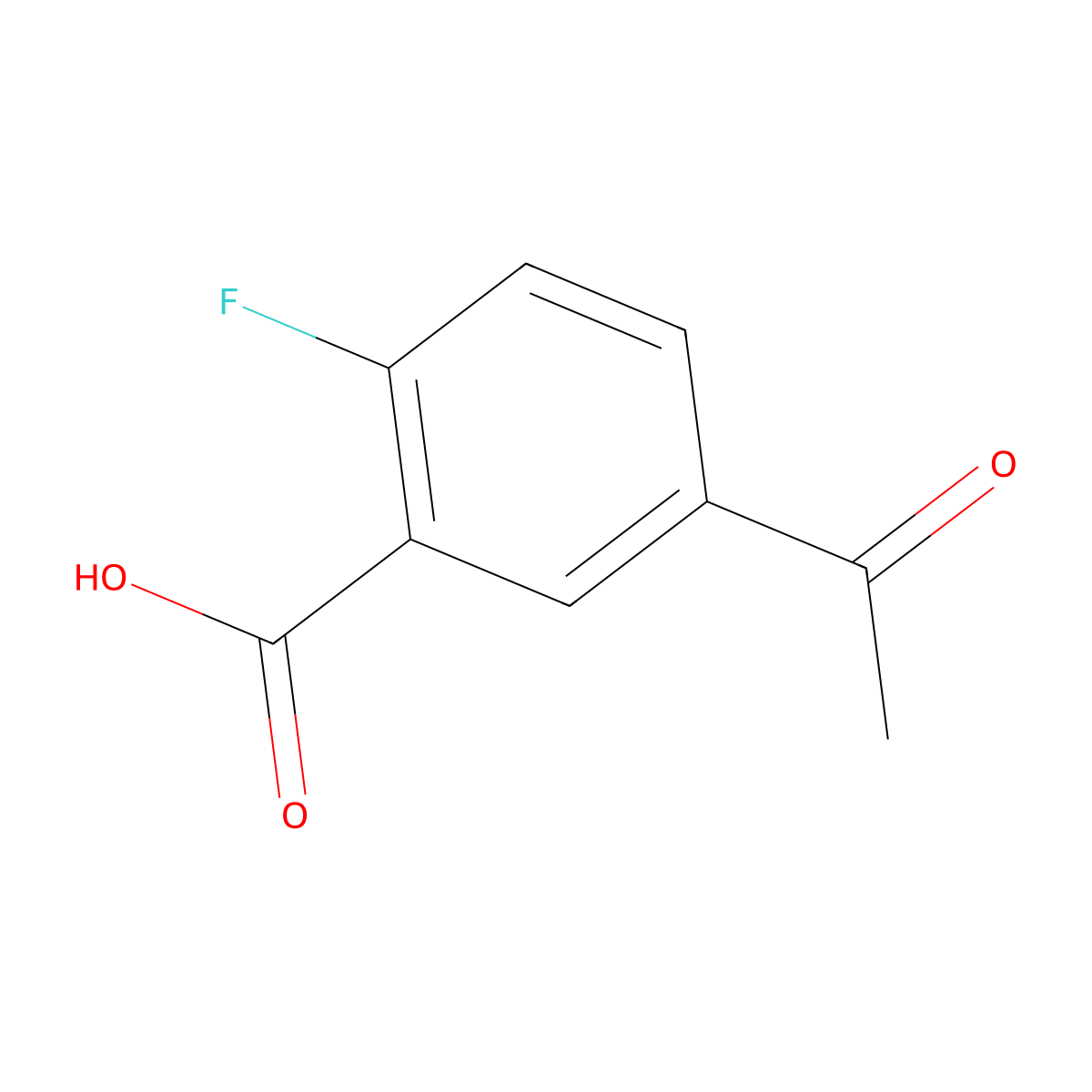 5-Acetyl-2-fluorobenzoic acid molecular structure, CAS 1499034-74-0